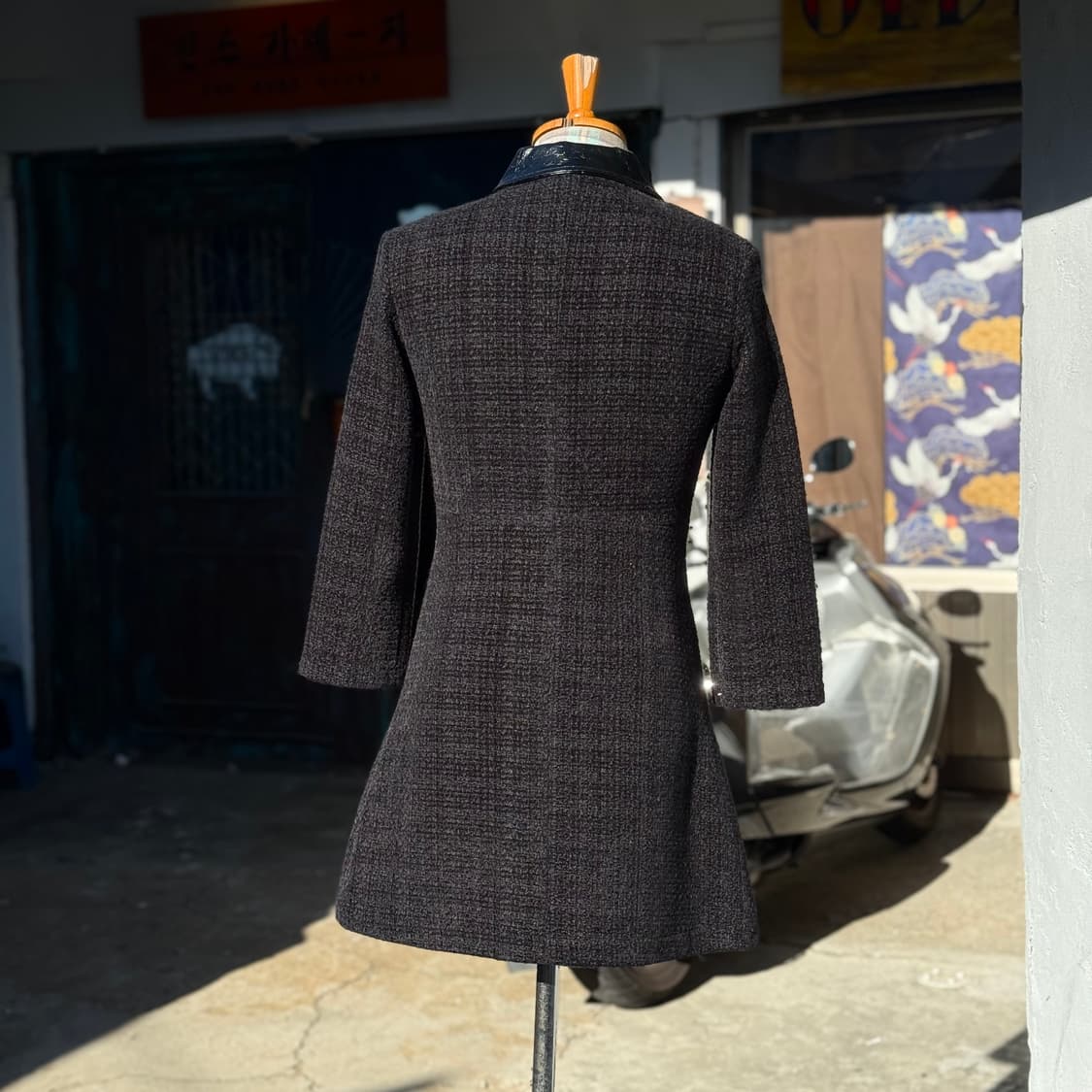 니쁜스 벨벳 트위드 & 레더 원피스 F 상품이미지10