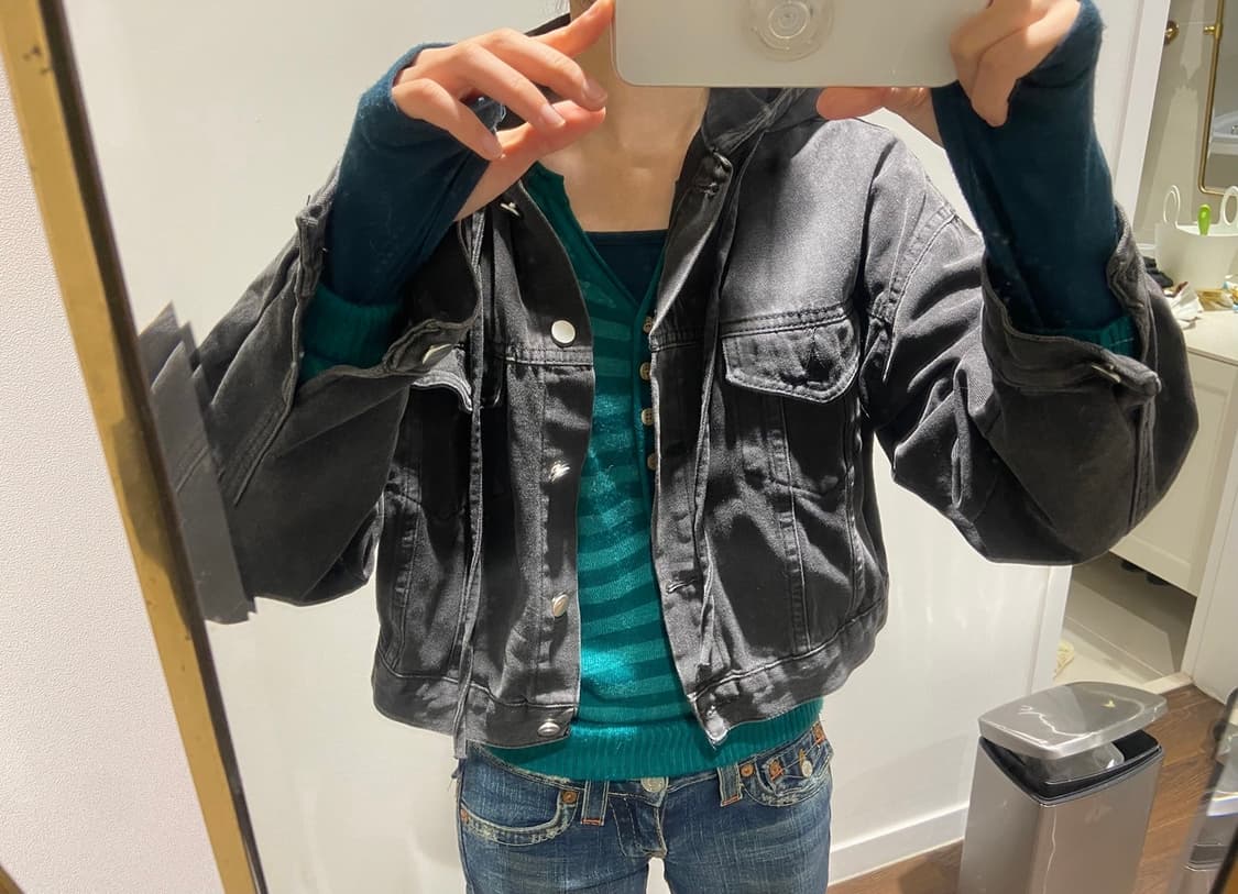 여성 흑청 자켓 상품이미지2