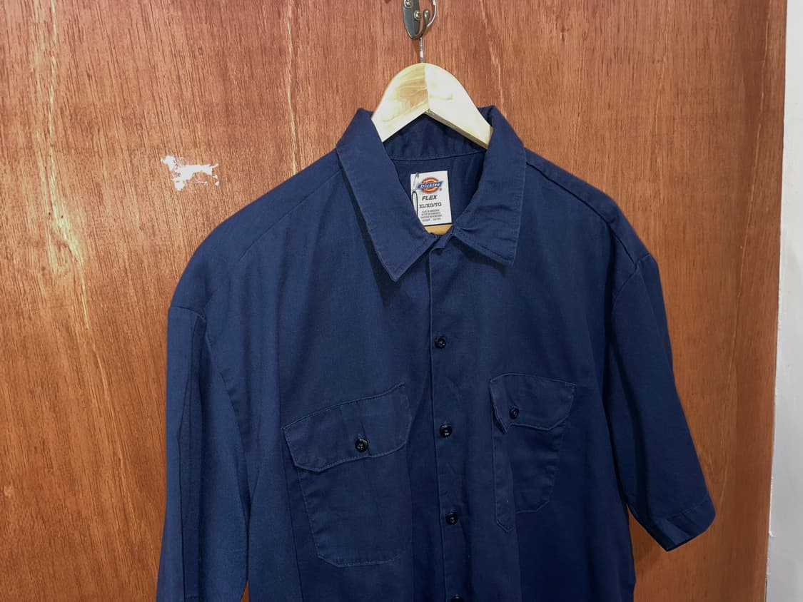 (XL) Dickies 디키즈 반팔 워크 셔츠 네이비 상품이미지2