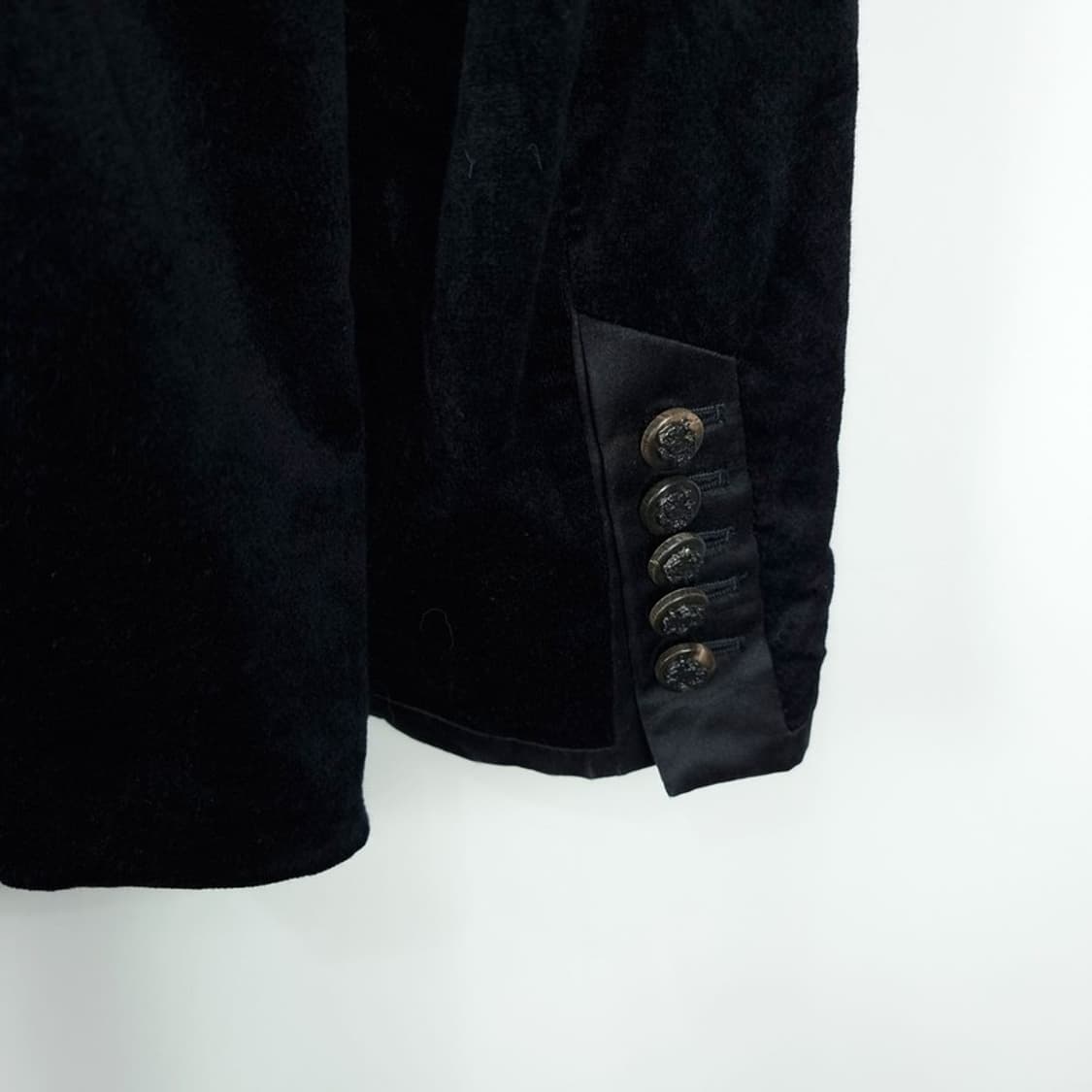 [타임] 주름가공 링클 플리츠 벨벳 블레이저 자켓 블랙 M19626 상품이미지6