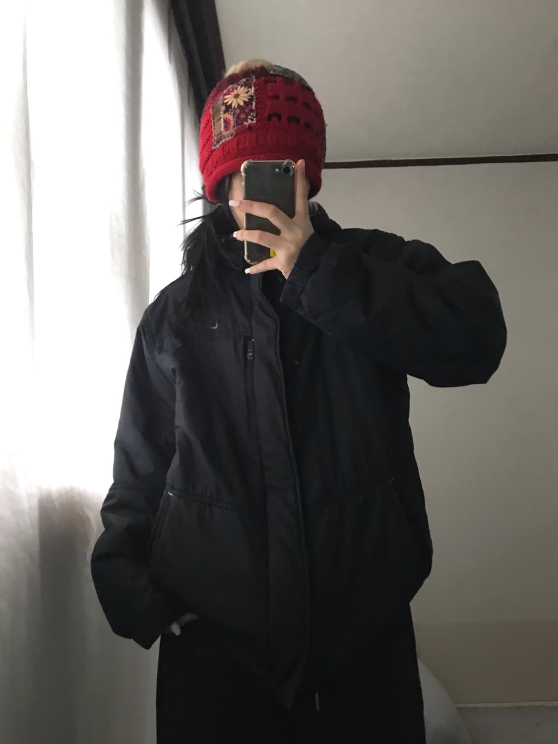 나이키 블랙 후드 패딩 상품이미지5