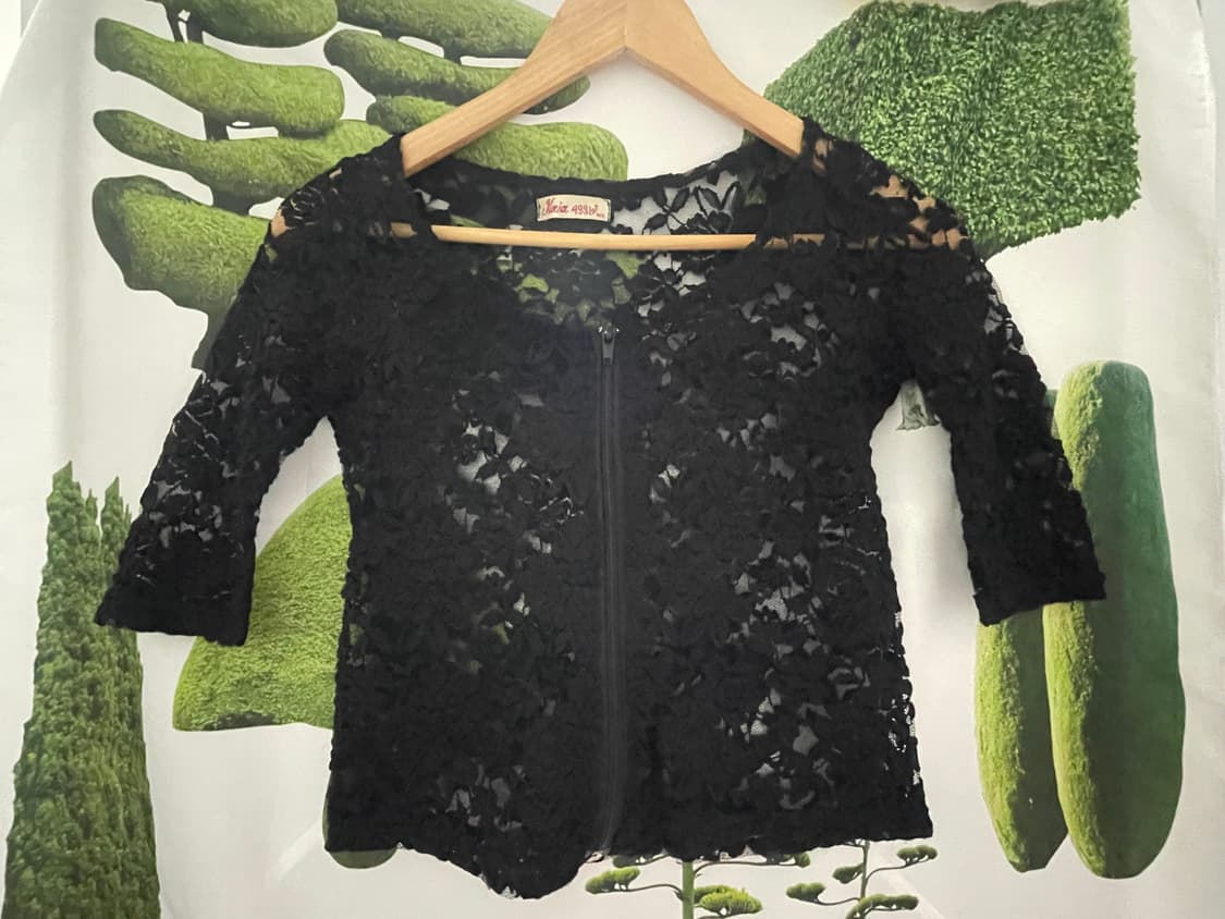 일본 빈티지 레이스 집업 상품이미지1