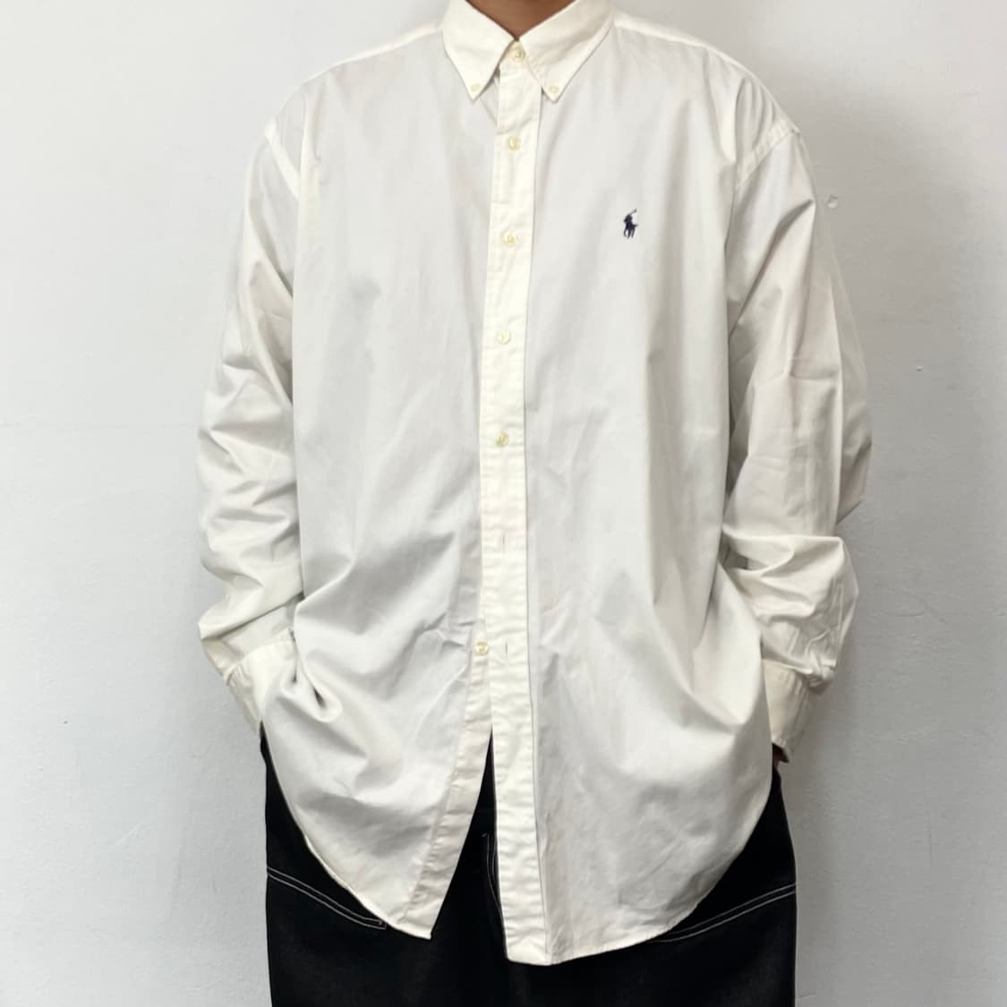 폴로랄프로렌 포니 화이트 오버사이즈 셔츠 상품이미지1