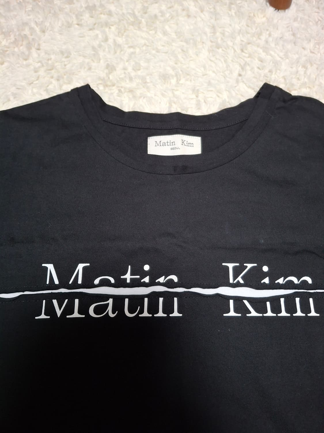 (마지막특가) 마뗑킴 블랙 로고 반팔티 새상푼 상품이미지1