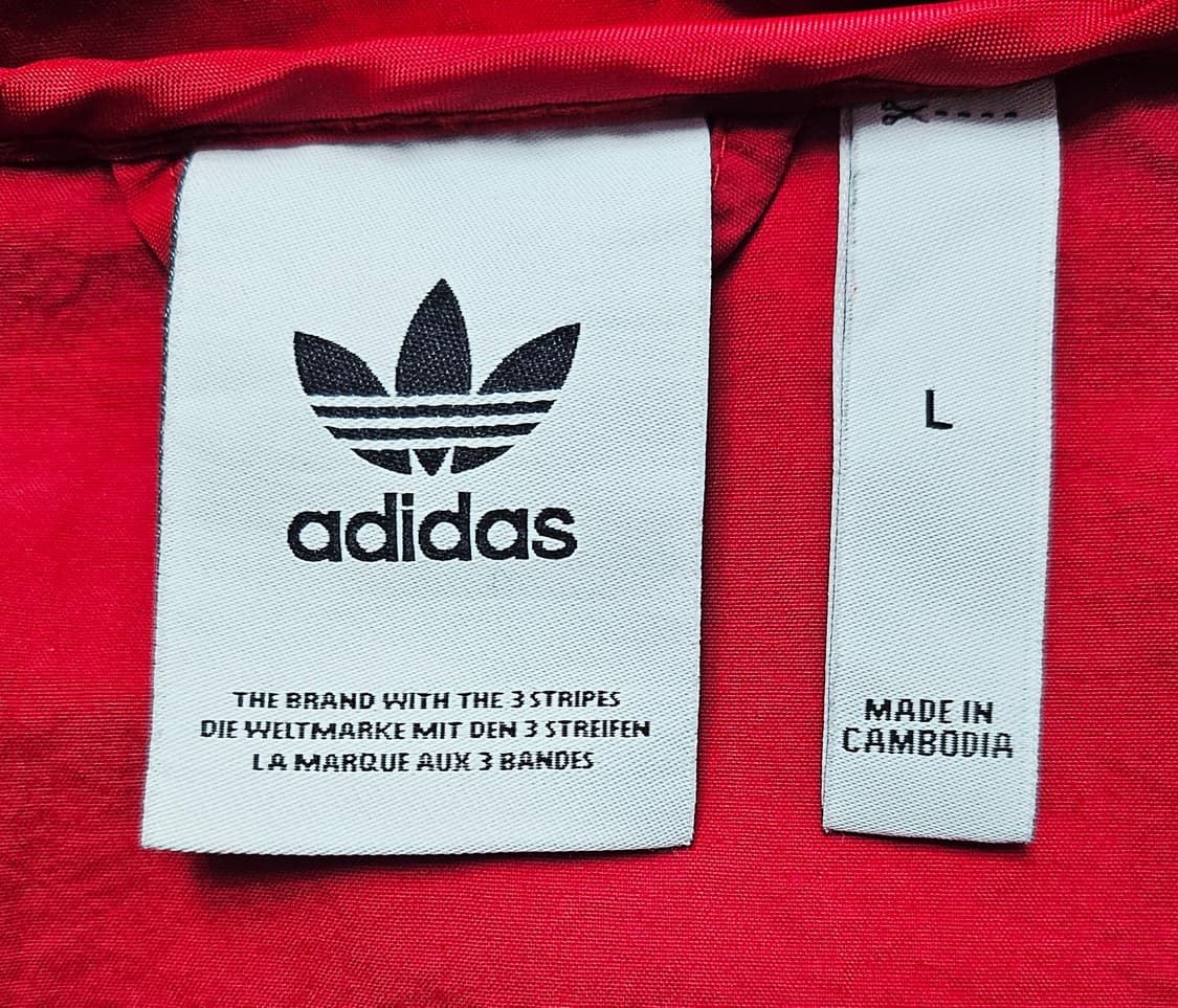 (100)L ☆초대장급☆ 아디다스 슈퍼스타 2중지퍼 [빨흰] 바람막이 상품이미지2