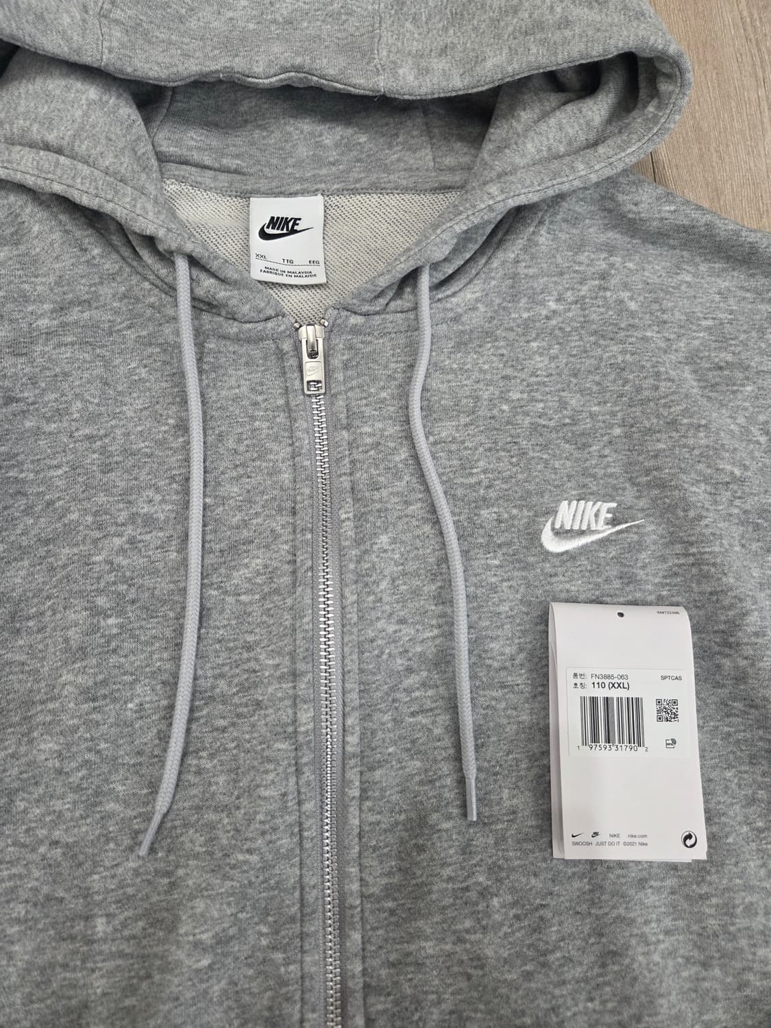 나이키 신상 후드집업 그레이 XL, 105 FN3885-063 상품이미지2