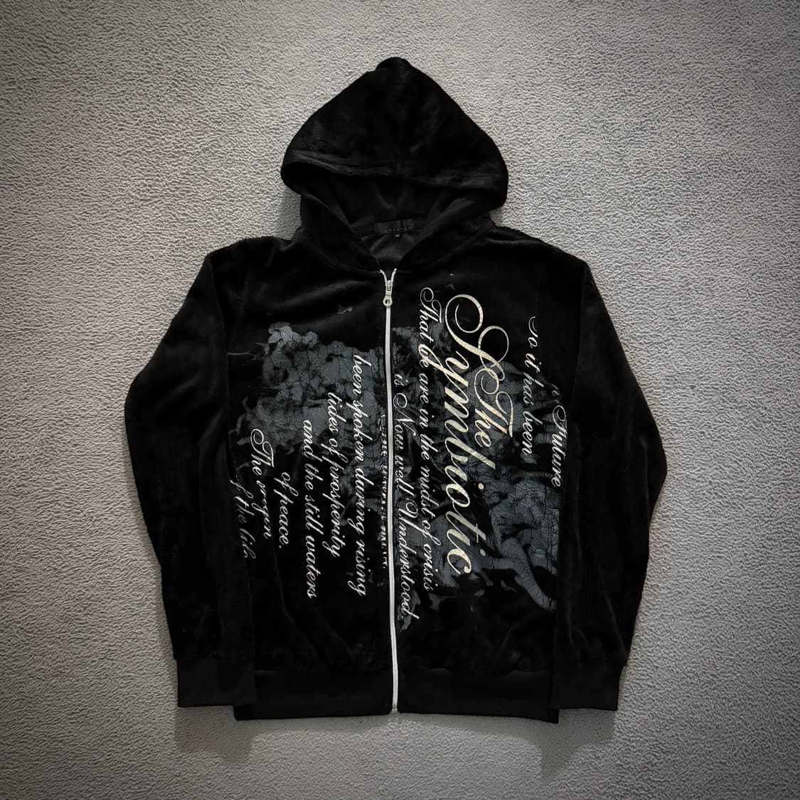 Spinash lettering velvet hoodie 상품이미지1