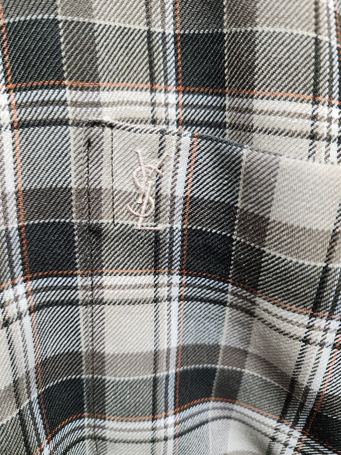 입생로랑 YSL 빈티지 체크 셔츠  상품이미지3