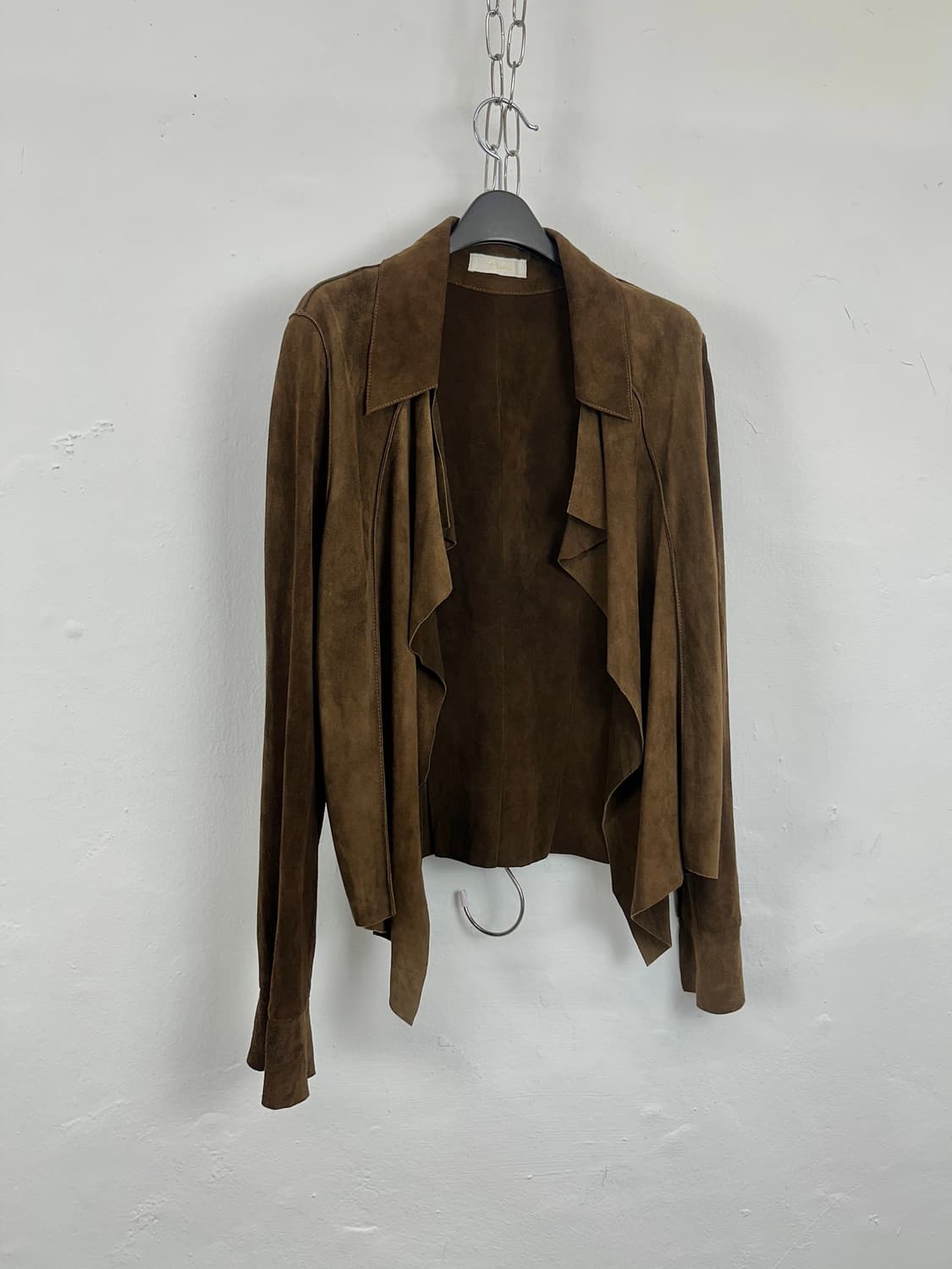 Suede Drape Open Jacket 상품이미지4