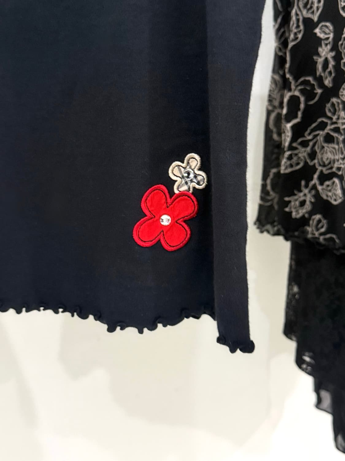 Nova Check Trim Flower Detail Sleeveless 상품이미지5