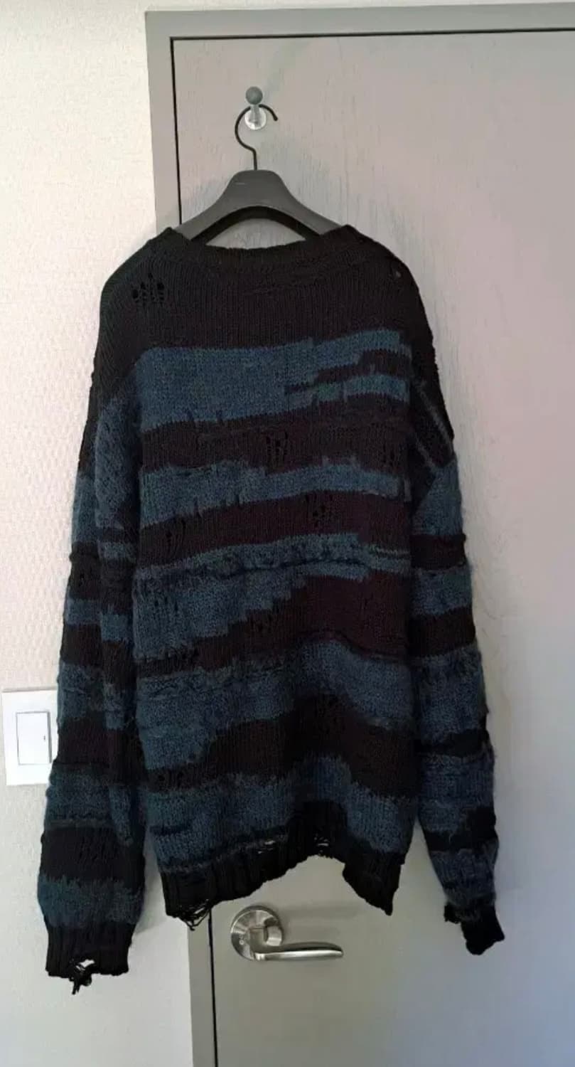 L 준지 스트라이프 그런지 니트 상품이미지2