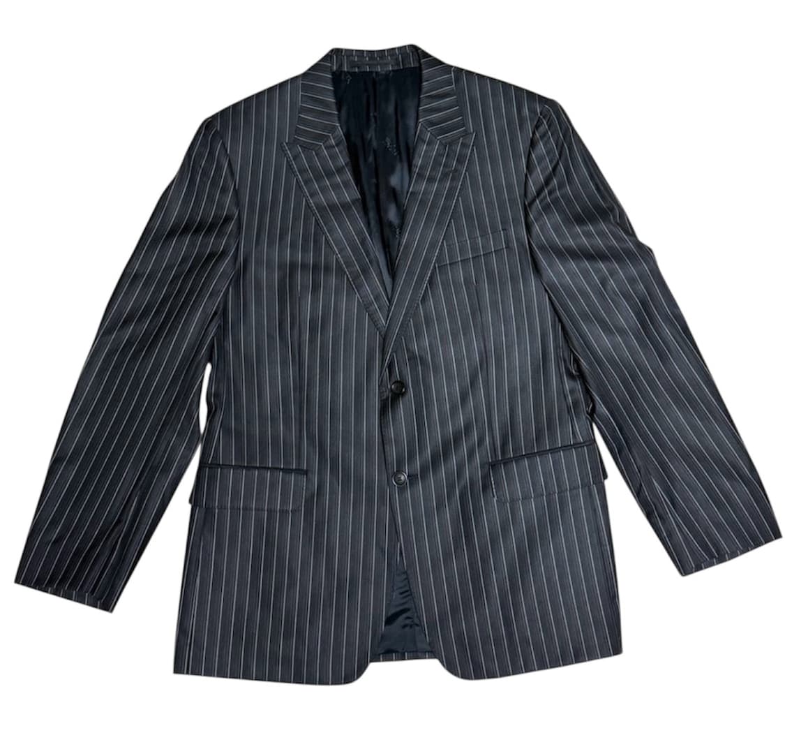 베르사체 컬렉션 핀스트라이프 울/실크 블레이저 상품이미지1