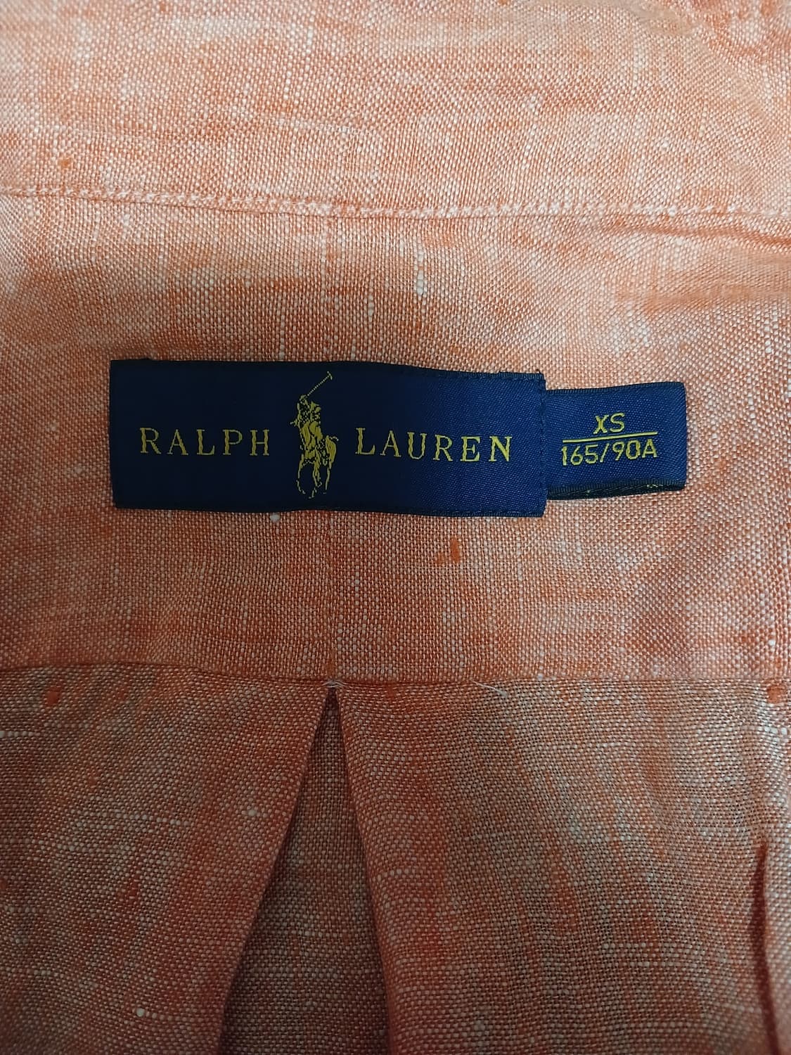 폴로 린넨 100% 오렌지 셔츠 상품이미지3