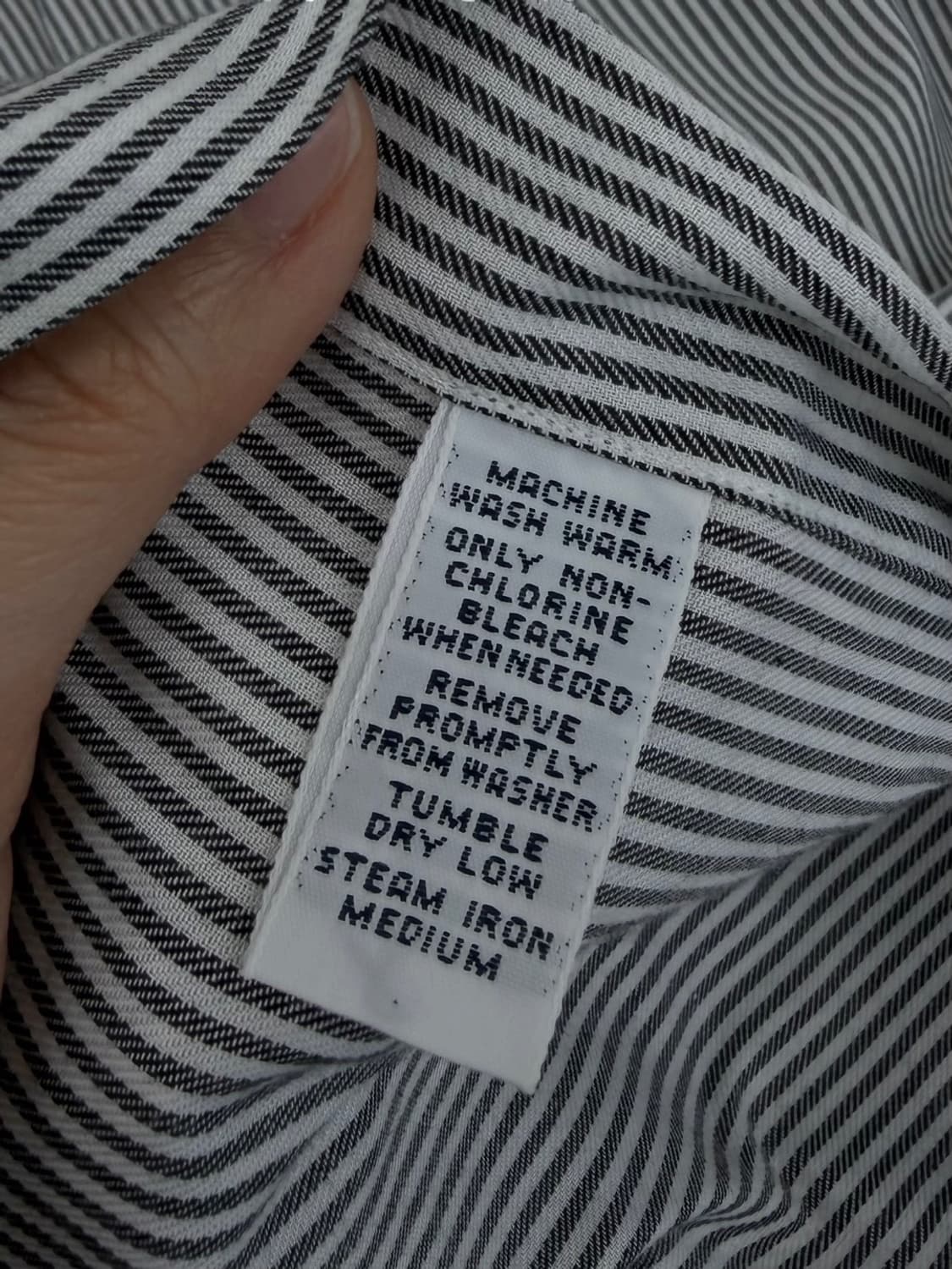 00년대 폴로 야머스 줄무늬 셔츠 화이트&다크그레이 (XL~2XL) 상품이미지9