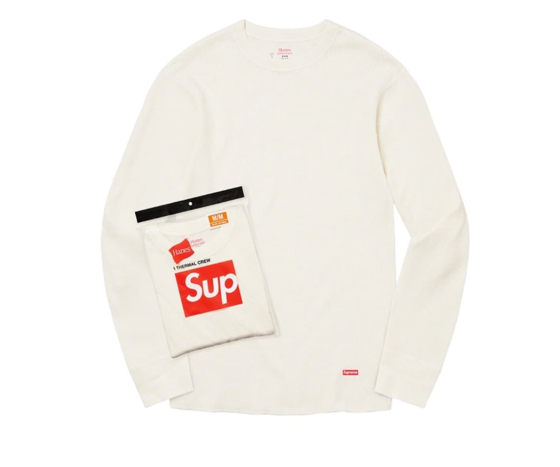 슈프림 헤인즈 써멀 크루 내츄럴 (1개입) S 상품이미지1