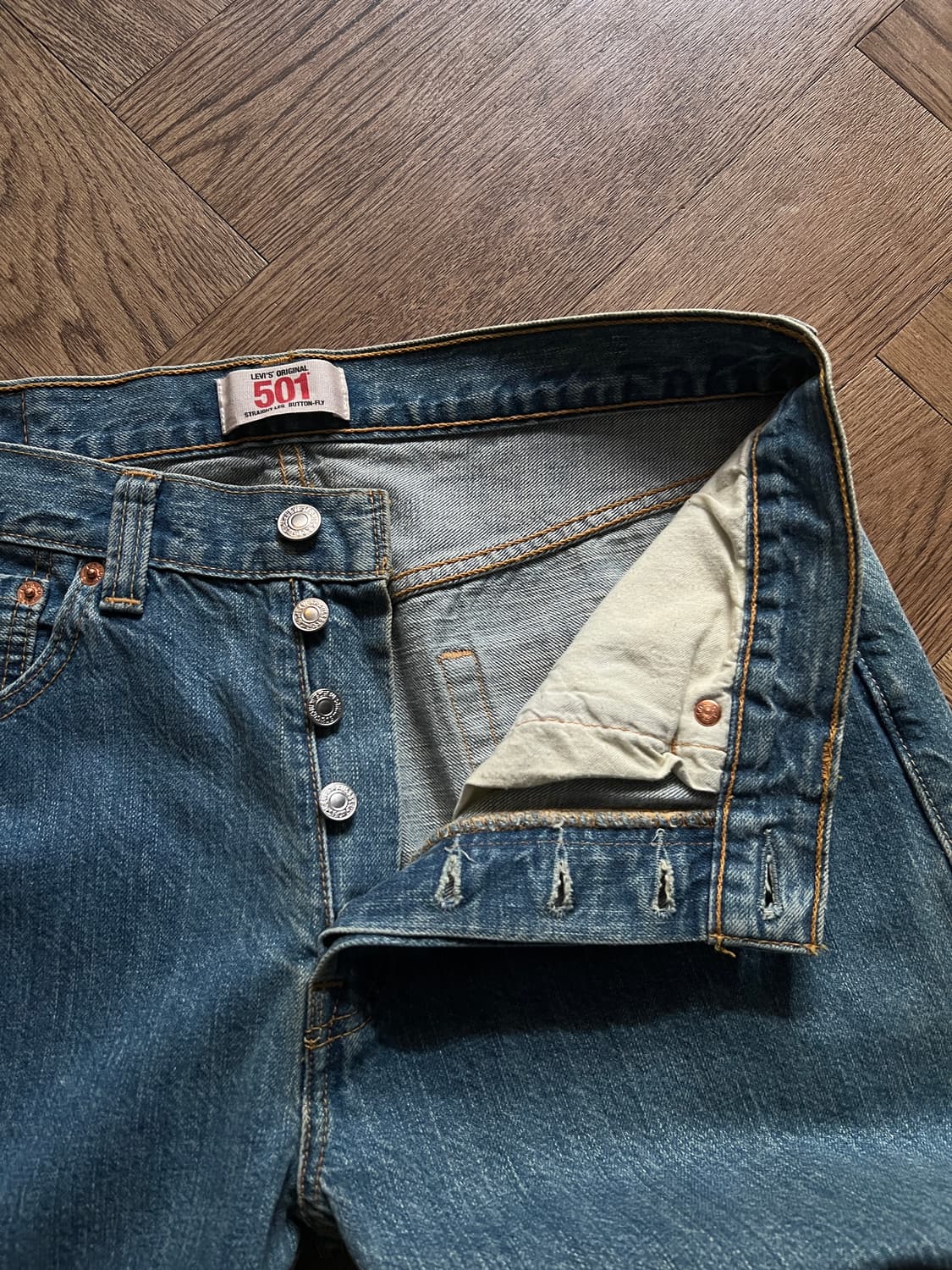 [32]00's 리바이스 501 스트레이트 데님 팬츠 상품이미지4