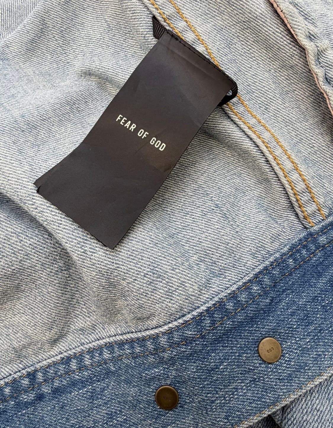 피어오브갓 이터널 크롭 데님 자켓 점퍼  8th 7th 트러커 fog 상품이미지8