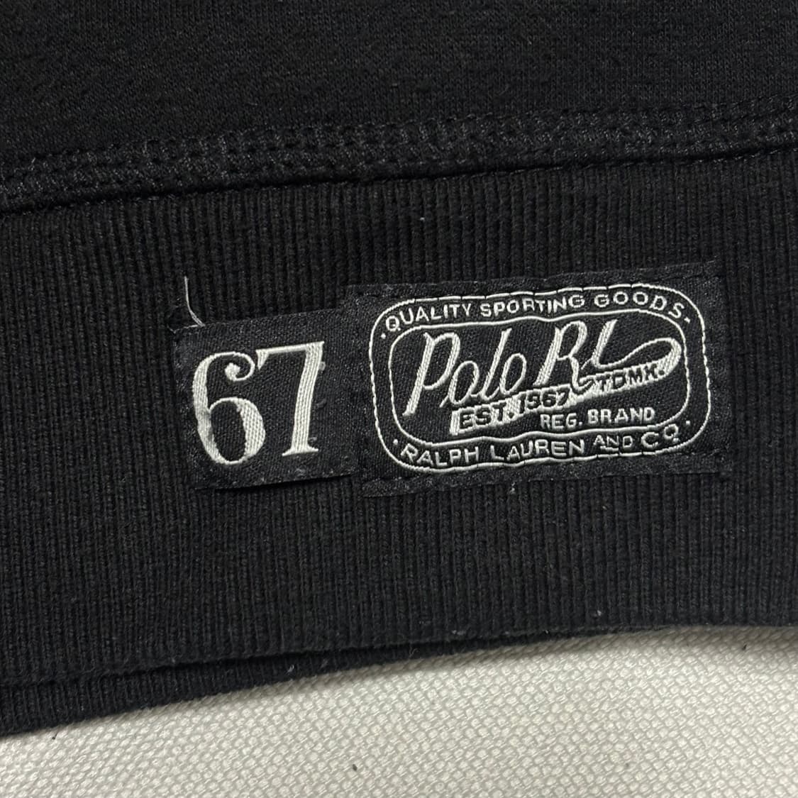 L 폴로랄프로렌 빅로고 블랙 기모 맨투맨 상품이미지5