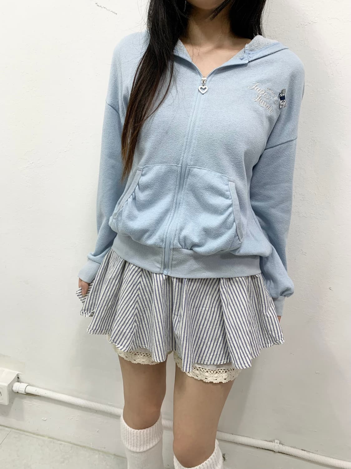 [COCO ANGEL] 구름맛 ☁ 코코엔젤 리본 조지후쿠 후드집업 상품이미지3