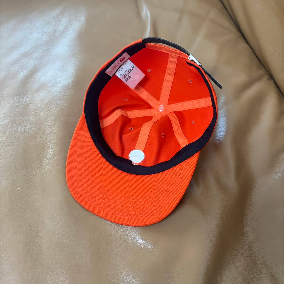 BEAMS 빔즈 빔스 6패널 볼캡 모자 워시드 오렌지 상품이미지6