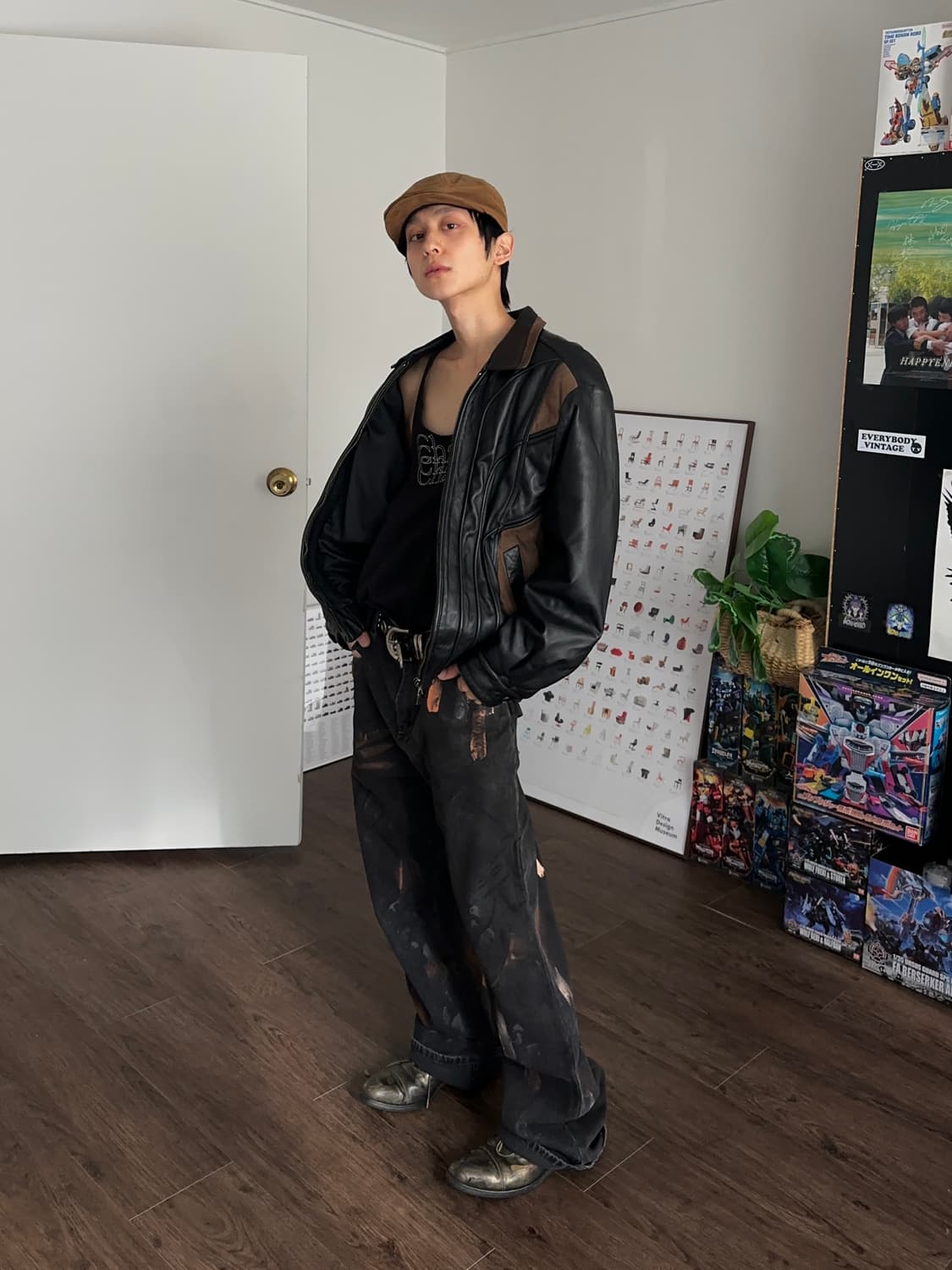 RedOx 카프 레더 인시젼 봄버 상품이미지3