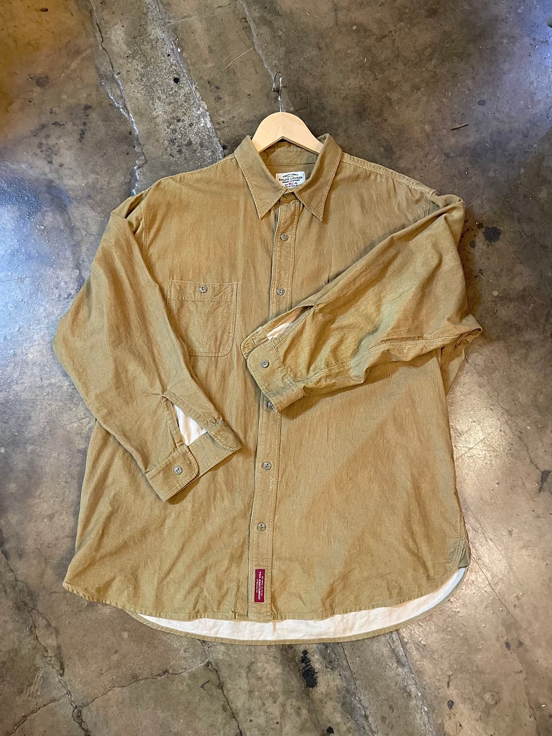 랄프로렌 코듀로이 포켓 셔츠 브라운 상품이미지1