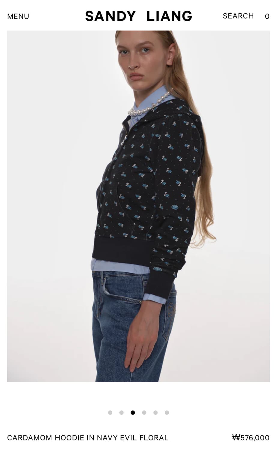 [XS,S,M]샌디리앙 25fw 카다멈 후드집업/네이비 상품이미지8