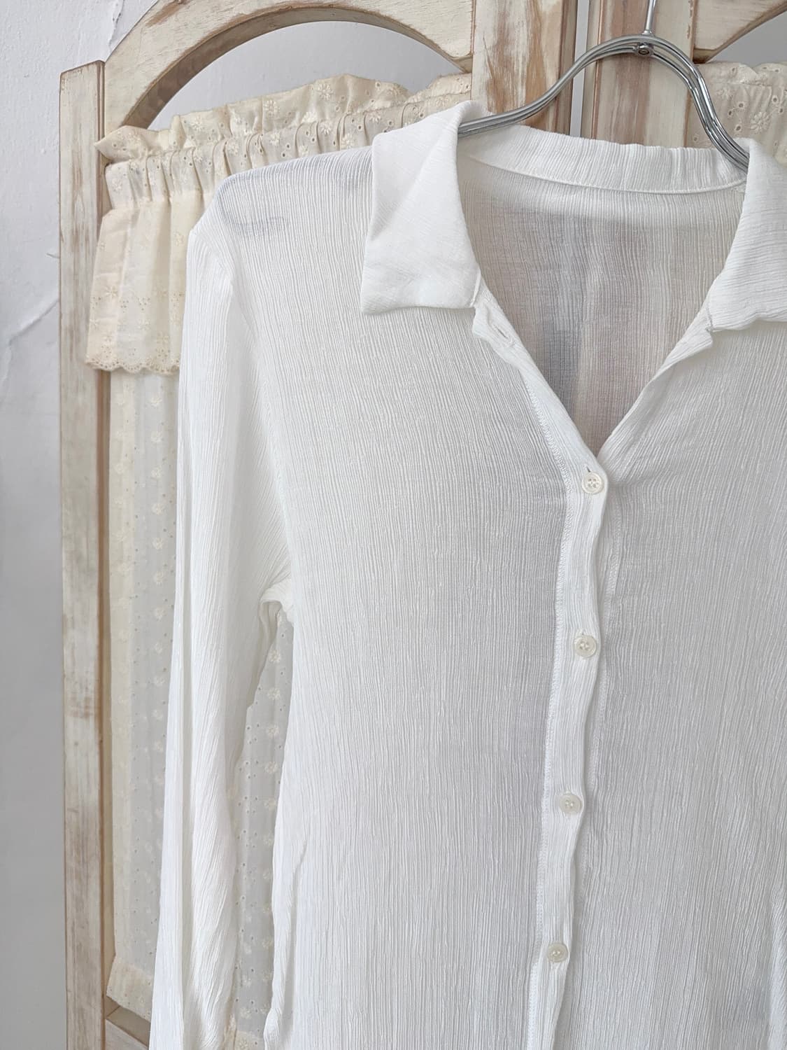 See-through white shirt 상품이미지3