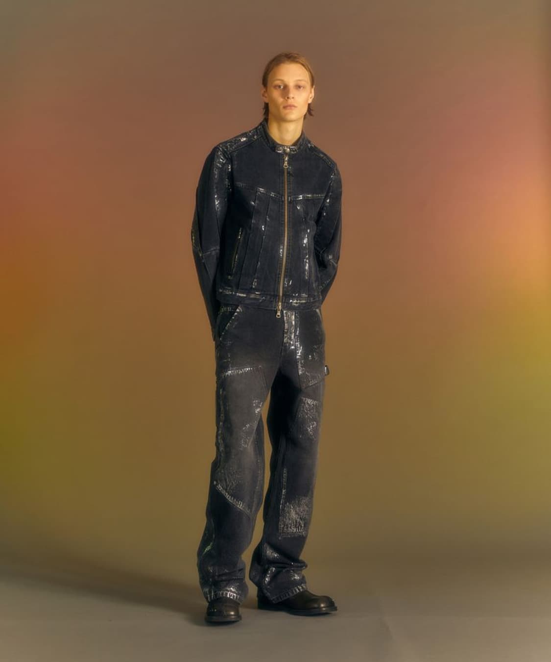 앤더슨벨 왁스 코티드 데님 셋업 상품이미지1