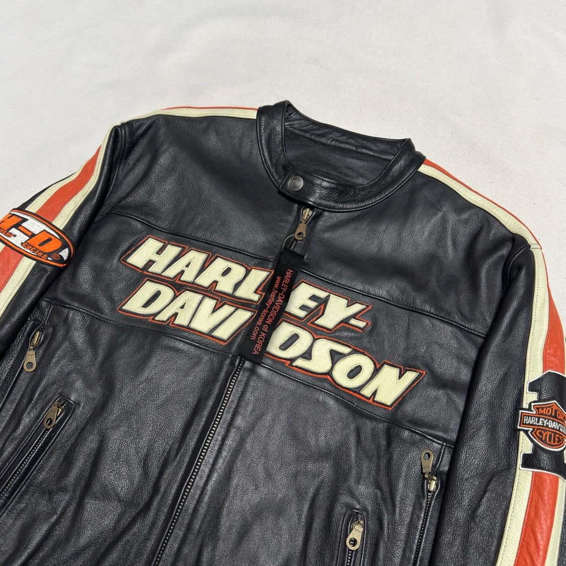 L 할리데이비슨 토크 제뉴원 라이딩 레더 자켓 상품이미지1