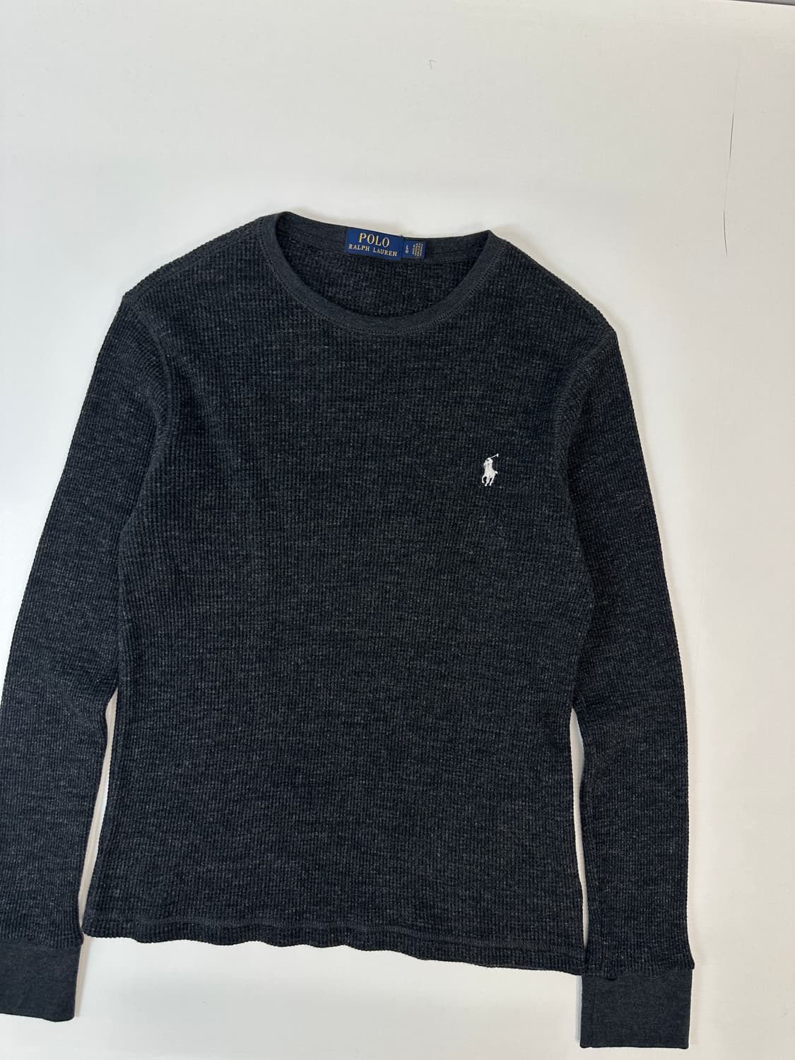 폴로 랄프로렌 롱슬리브 니트 차콜 상품이미지2