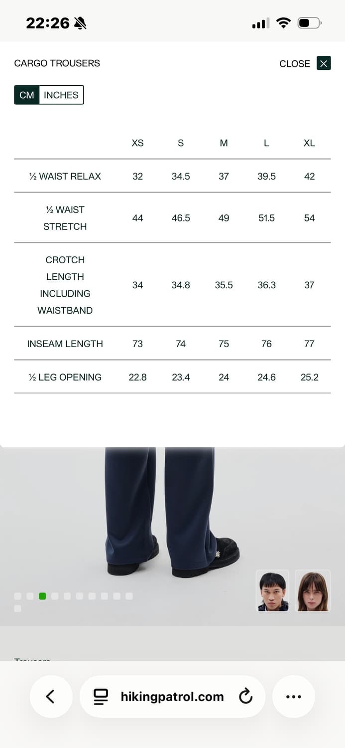 Hiking patrol cargo trousers M 상품이미지4