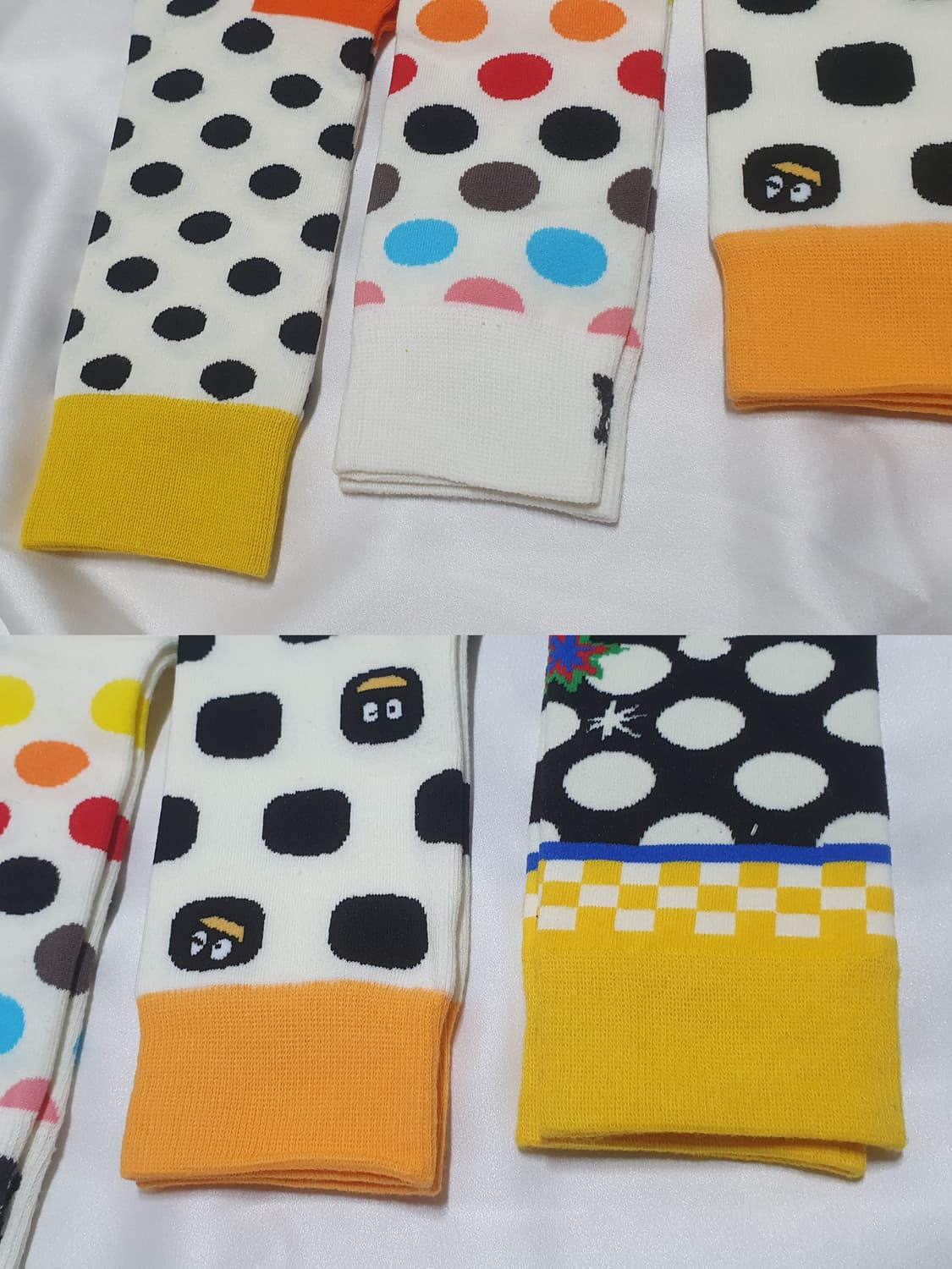 민트 블루 레드 화이트 오렌지 해피삭스 도트 양말 상품이미지6