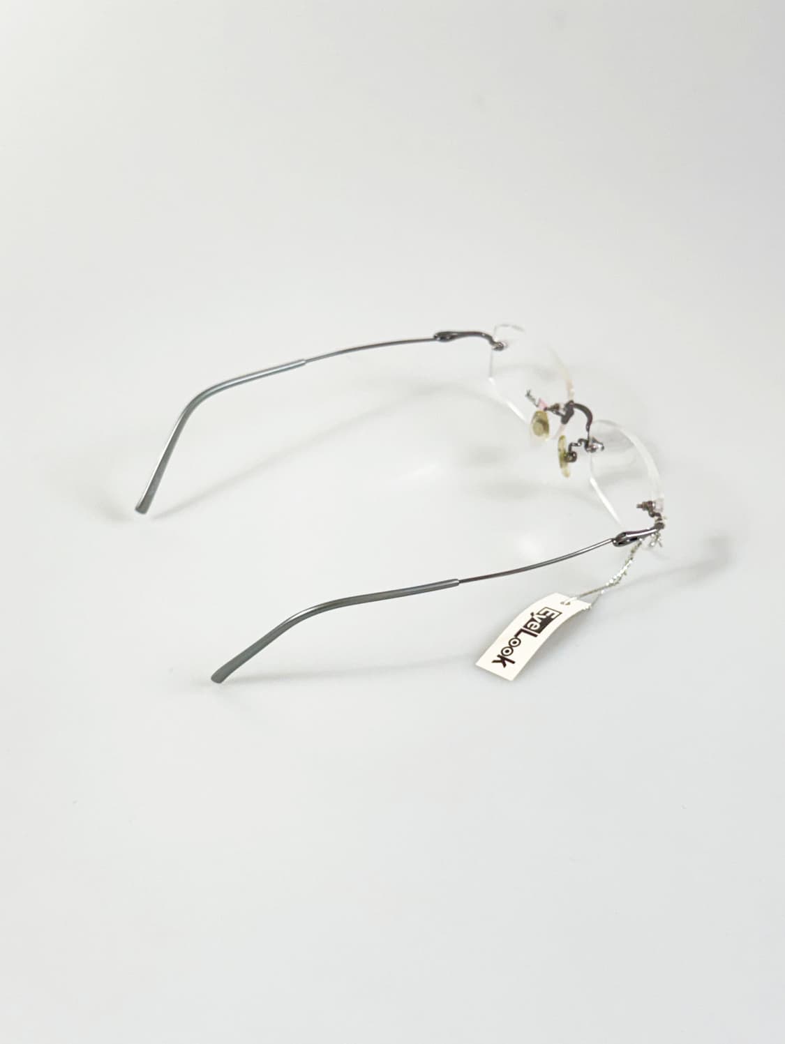 EYELOOK 무테 스퀘어 메탈 프레임 빈티지 안경 상품이미지4