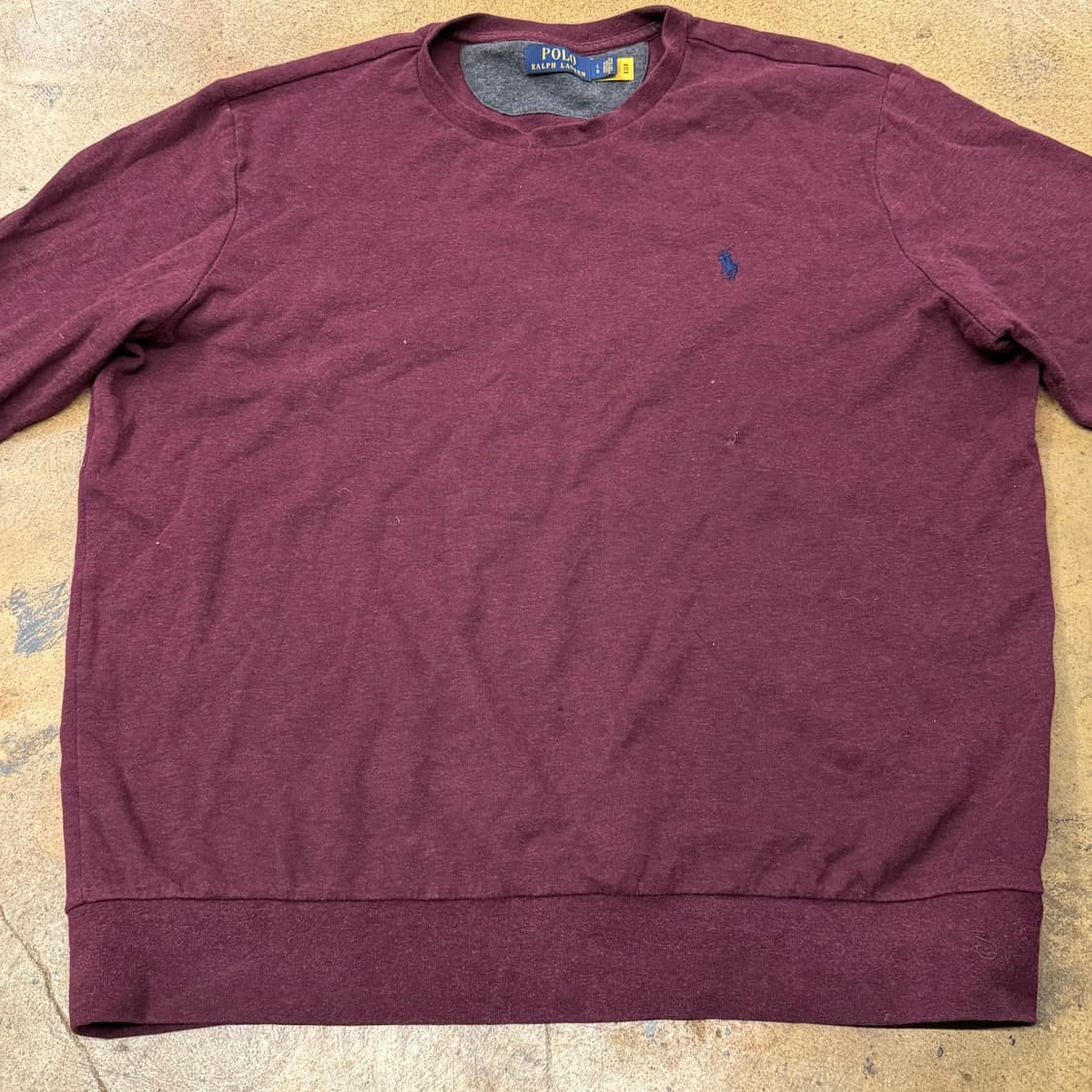 폴로 버건디 맨투맨 상품이미지3