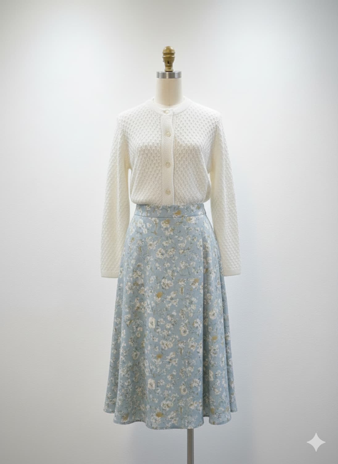 아이보리 니트 가디건 M 상품이미지5