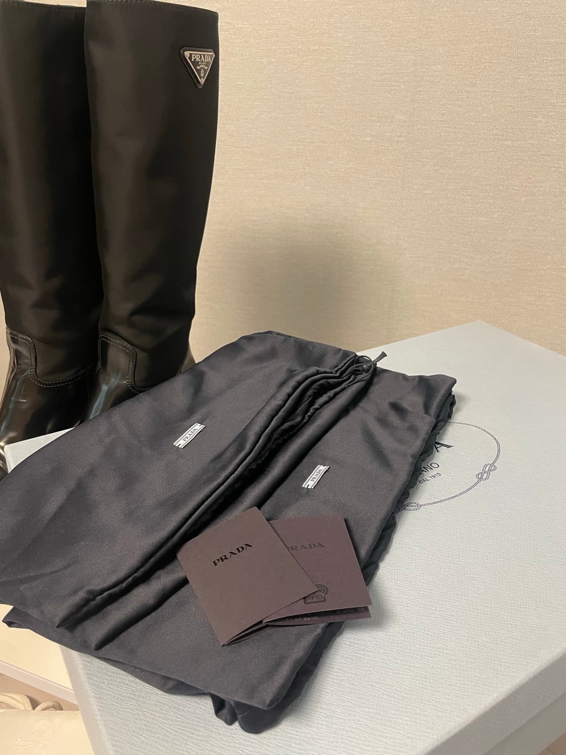 프라다 레더 나일론 부츠 (38사이즈) 상품이미지7