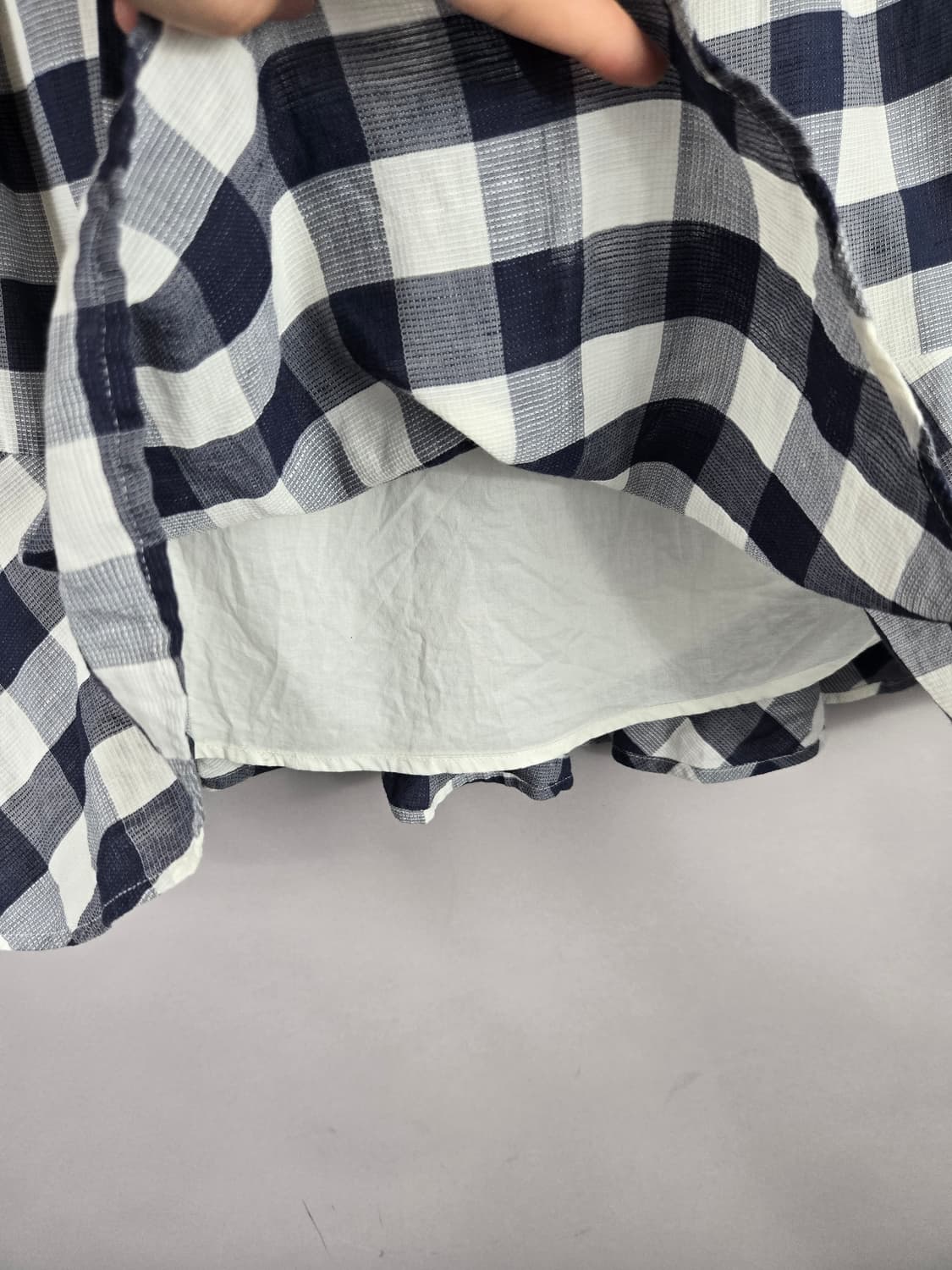 [무료배송]클럽모나코 0 여성 허리 리본 체크 플레어 미디 스커트 치마 상품이미지4