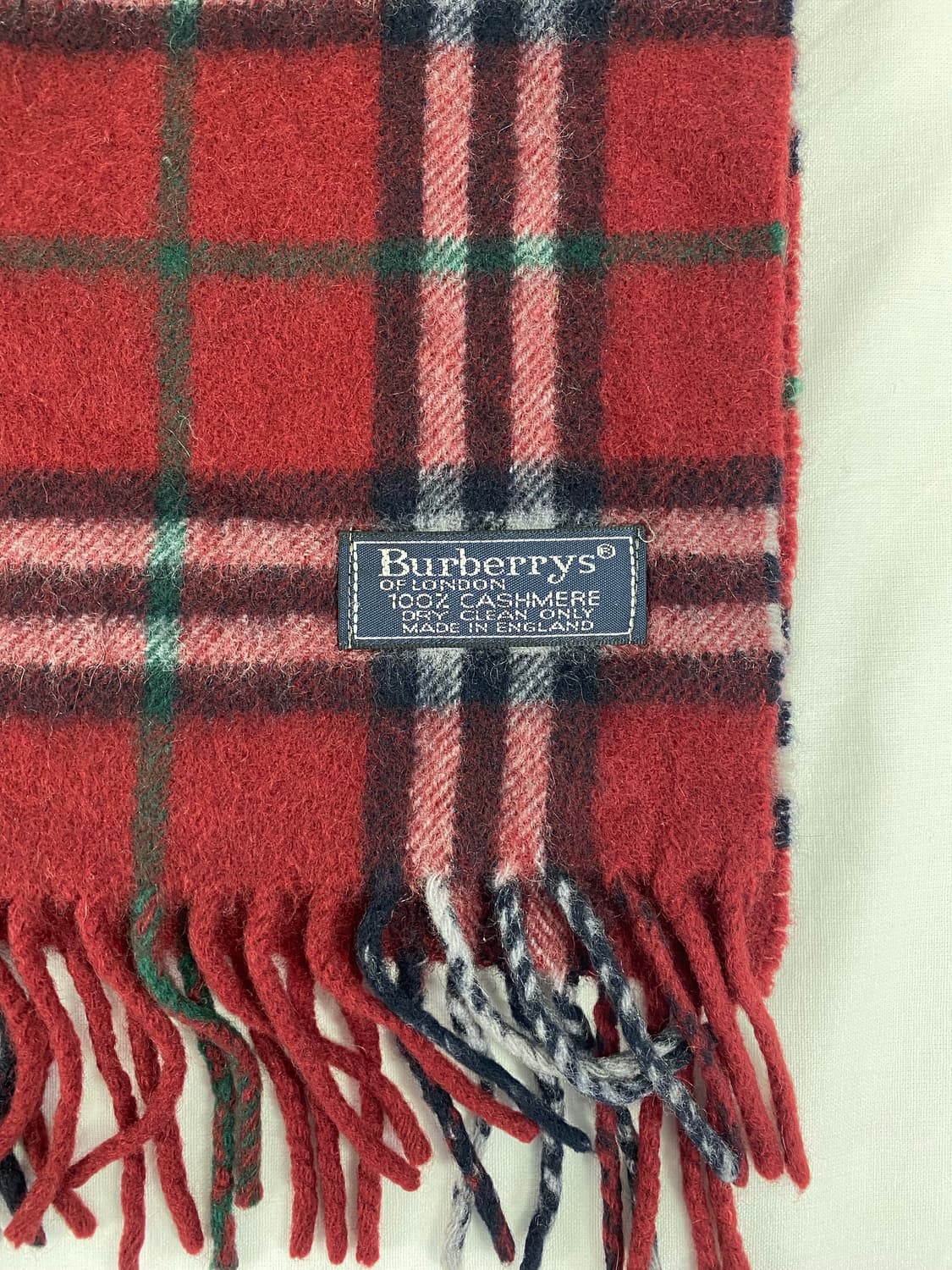 버버리 캐시미어 레드 머플러 목도리 상품이미지1
