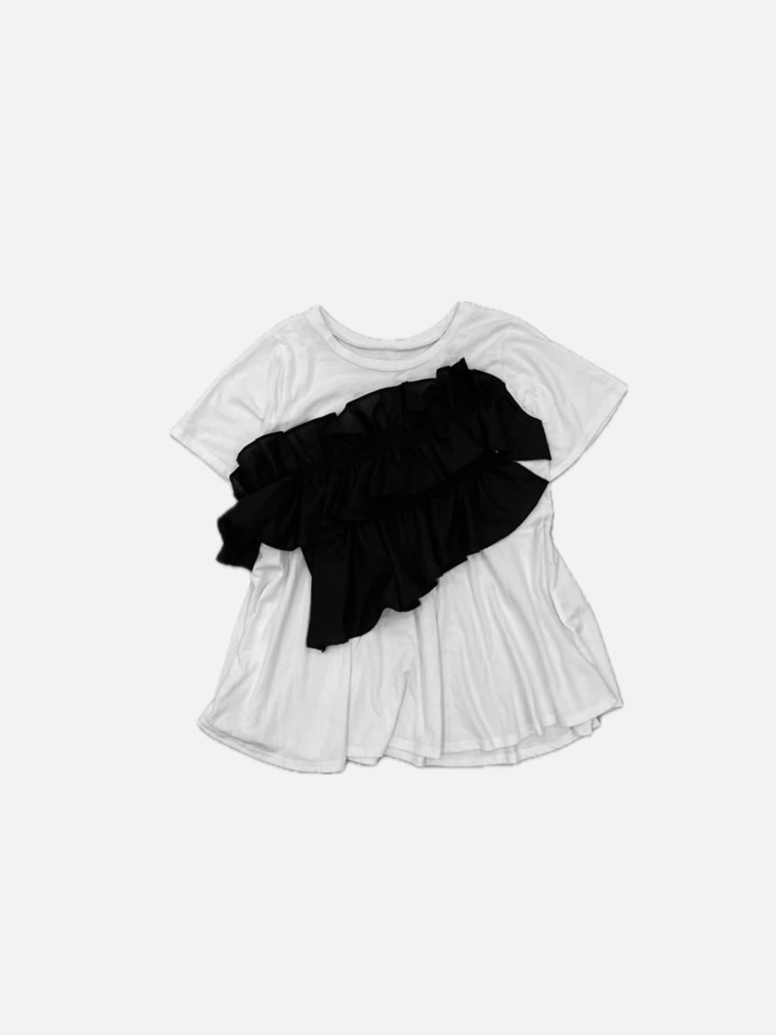 black ruffle t-shirt 상품이미지2