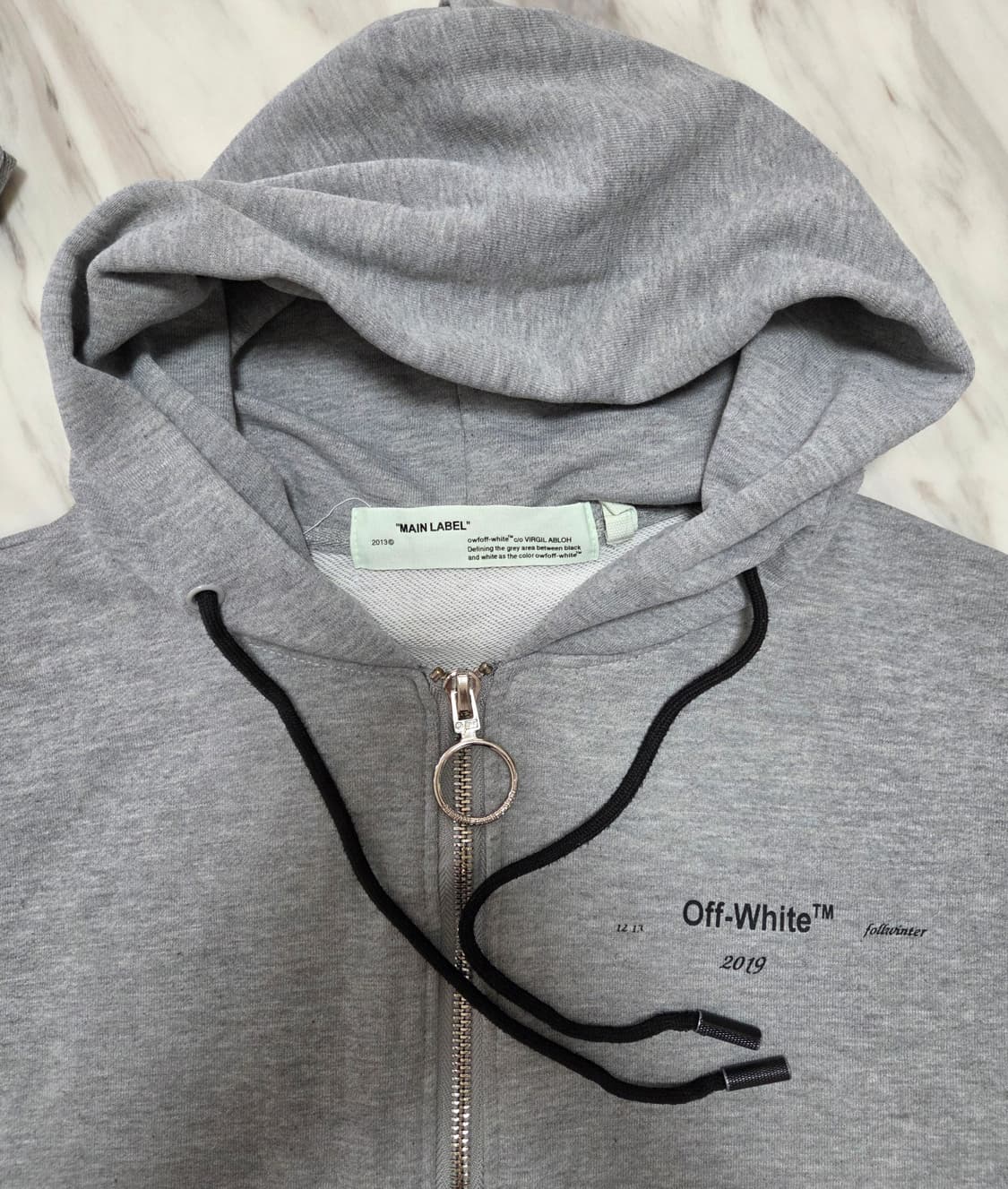 오프화이트 애로우 프린트 후드집업  상품이미지3