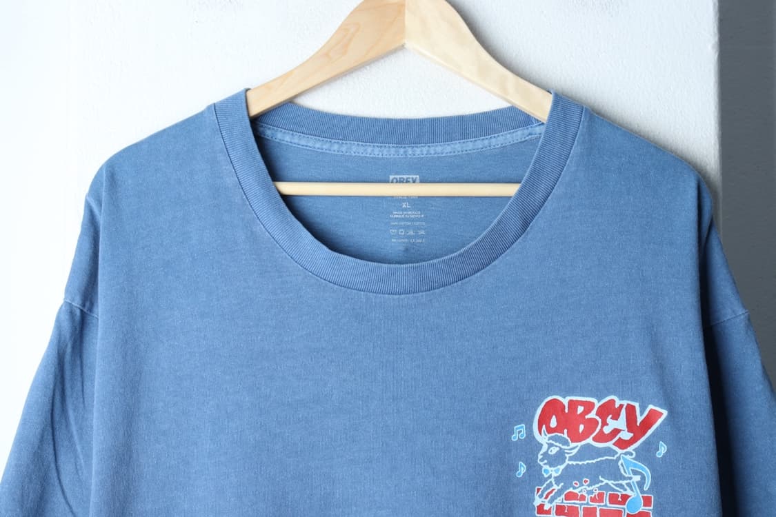 (XL-2XL) 오베이 반팔 티셔츠 빅사이즈 피그먼트 블루-H32225 상품이미지3
