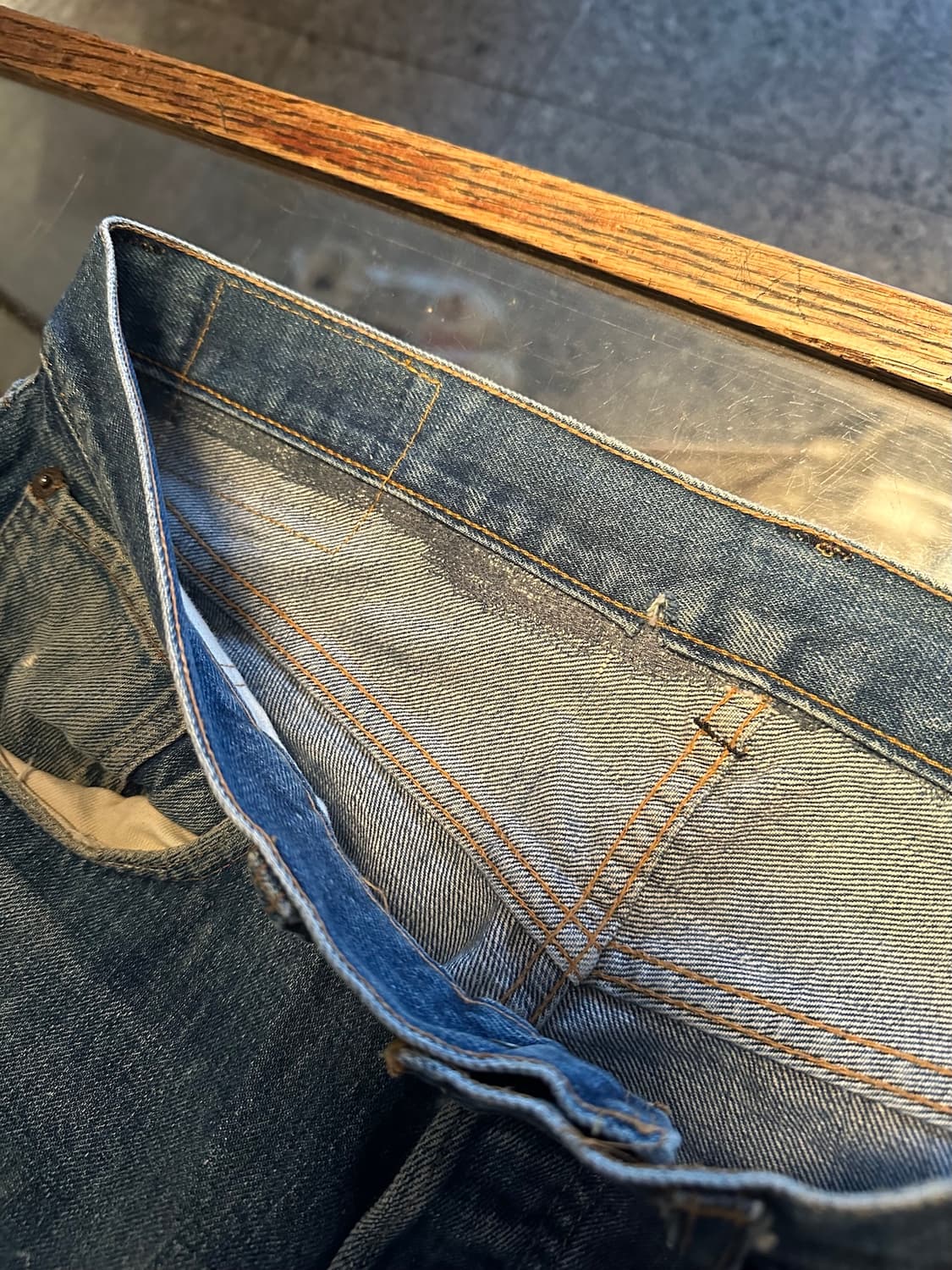 70s USA 빈티지 리바이스 501 66전기 셀비지 데님 팬츠 상품이미지7