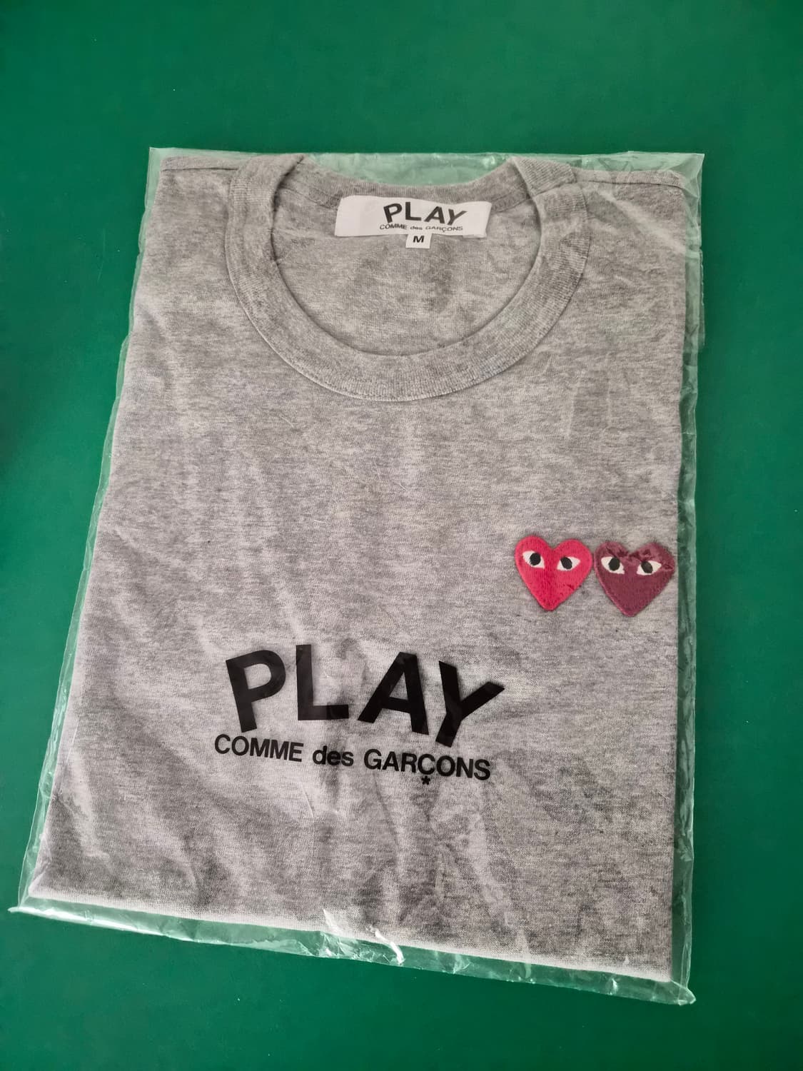 꼼데가르송 PLAY 반팔티 그레이 M 상품이미지1