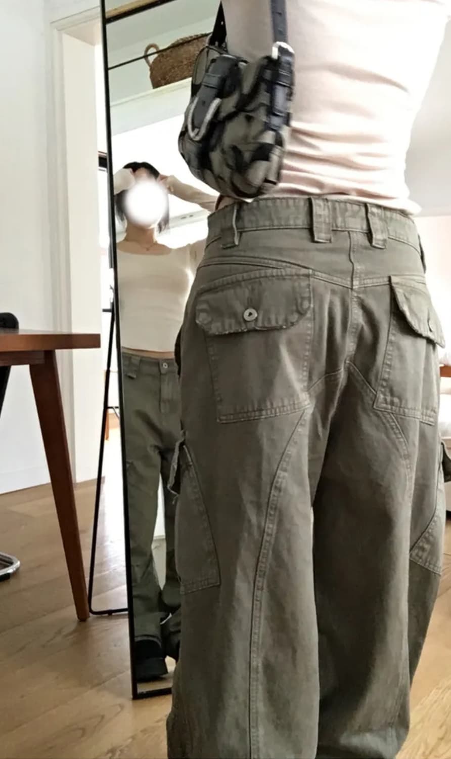 카고팬츠 카키 s (새상품) 상품이미지3