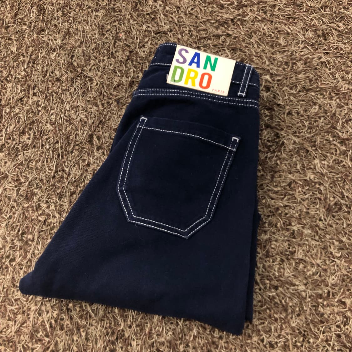 산드로 스티치 셀레스틴 슬림핏 데님 팬츠 상품이미지1