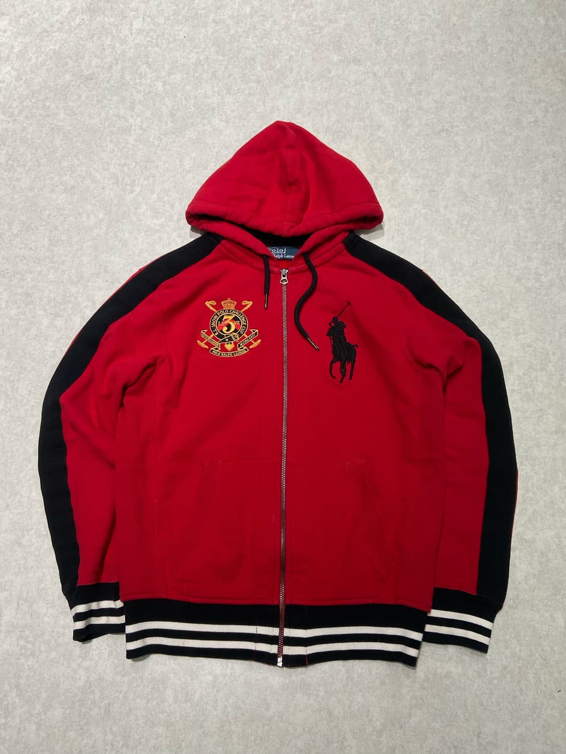 폴로 랄프로렌 빅포니 레드 후드집업 상품이미지1