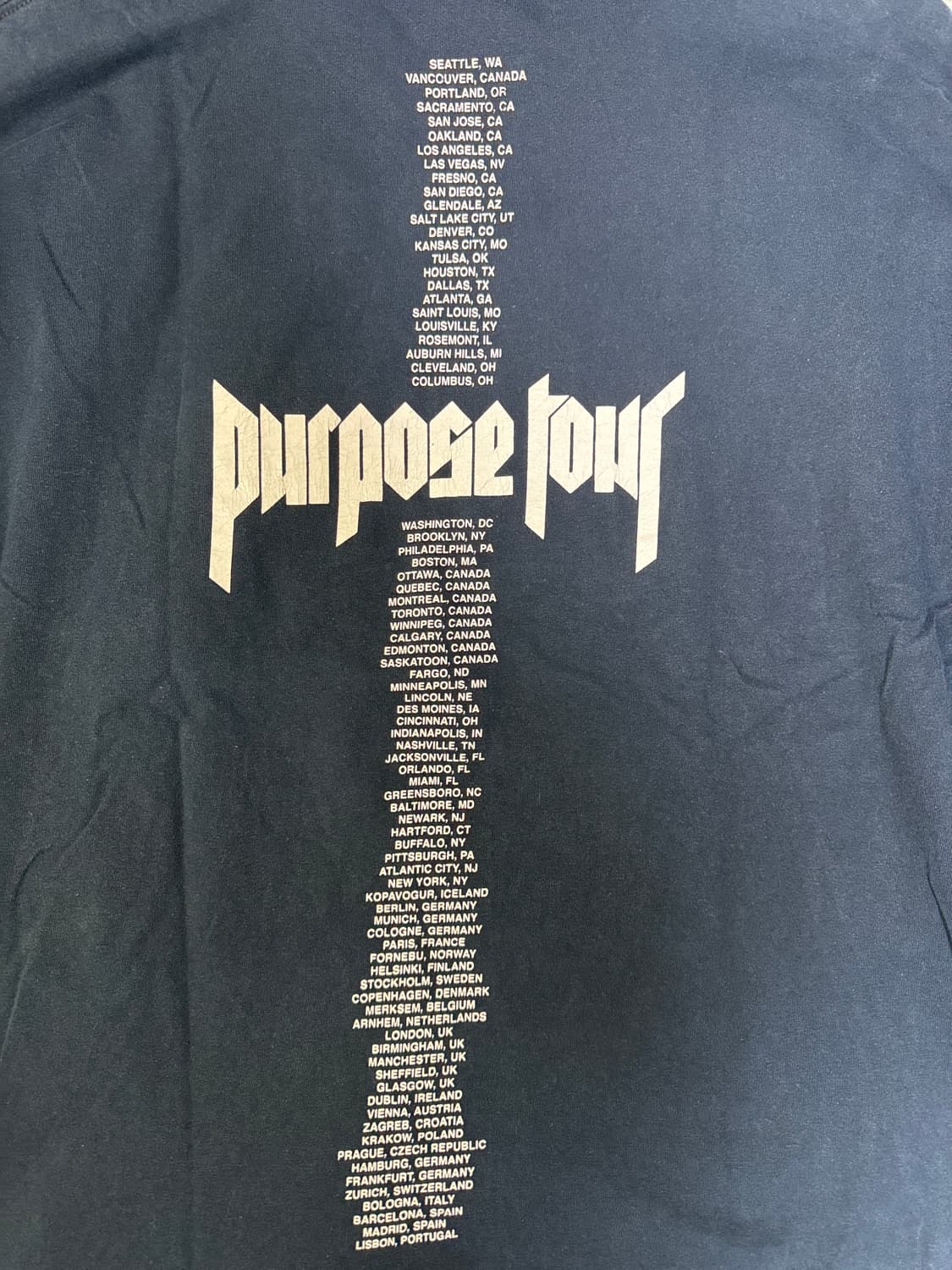 빈티지 저스틴 비버 퍼포즈 스타디움 투어 롱슬리브 2XL 상품이미지6