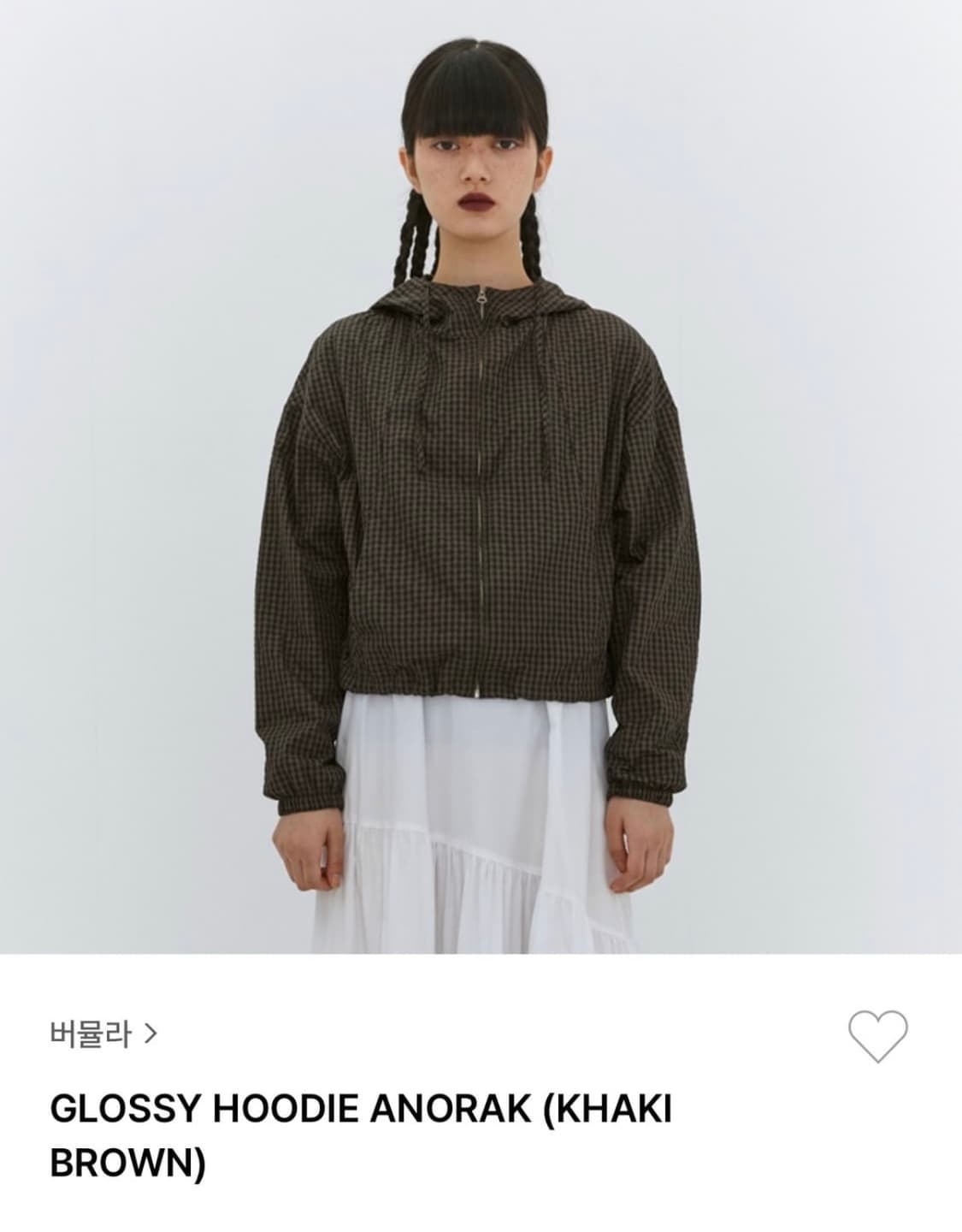 GLOSSY HOODIE ANORAK (KHAKI BROWN) 상품이미지1
