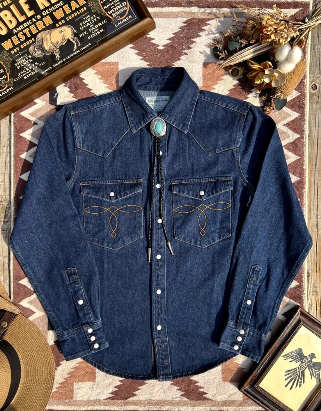 오콘쿼 웨스턴 데님 셔츠(western denim shirt) 상품이미지1